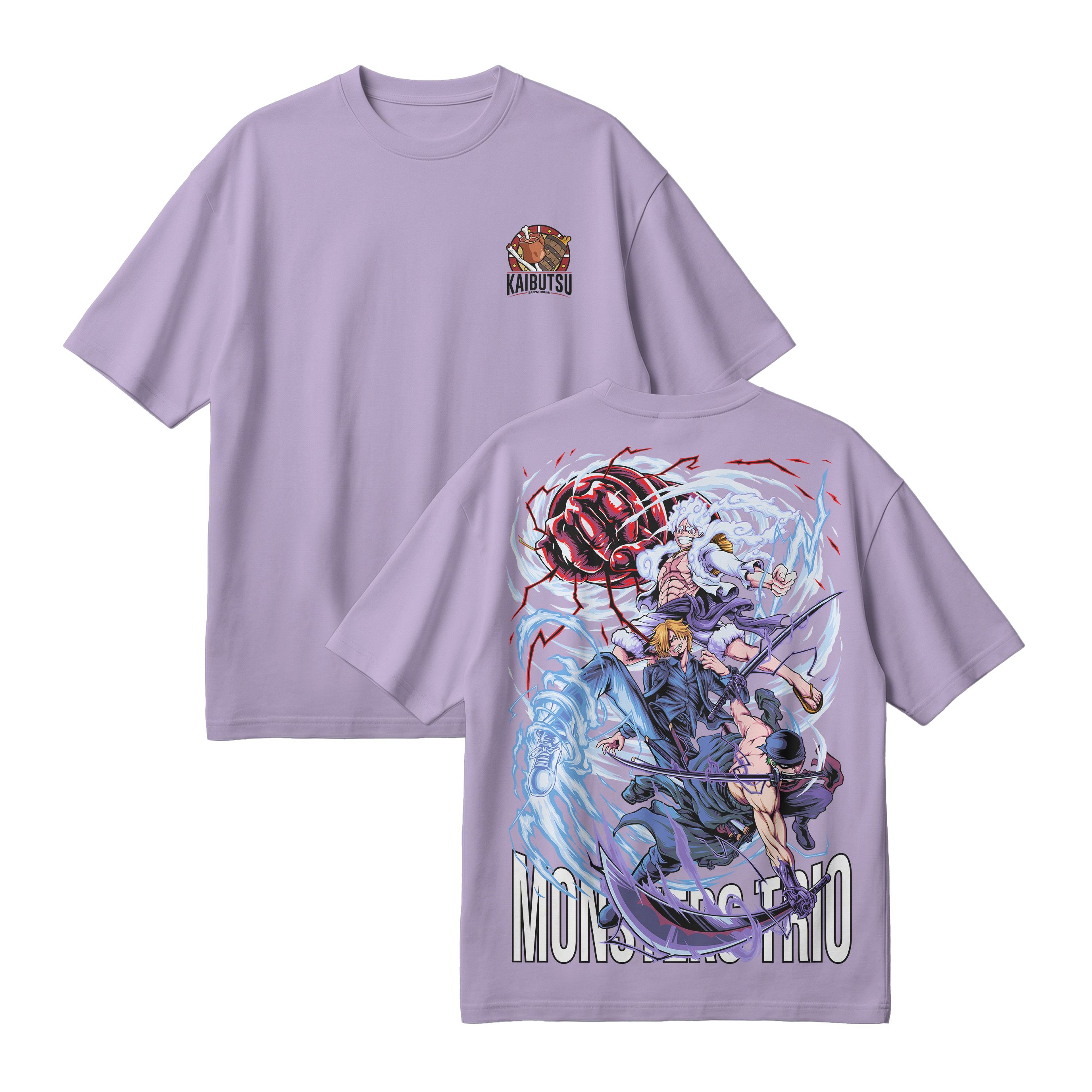 Anime One Piece Monster Trio Oversized T-Shirt - RZM009
