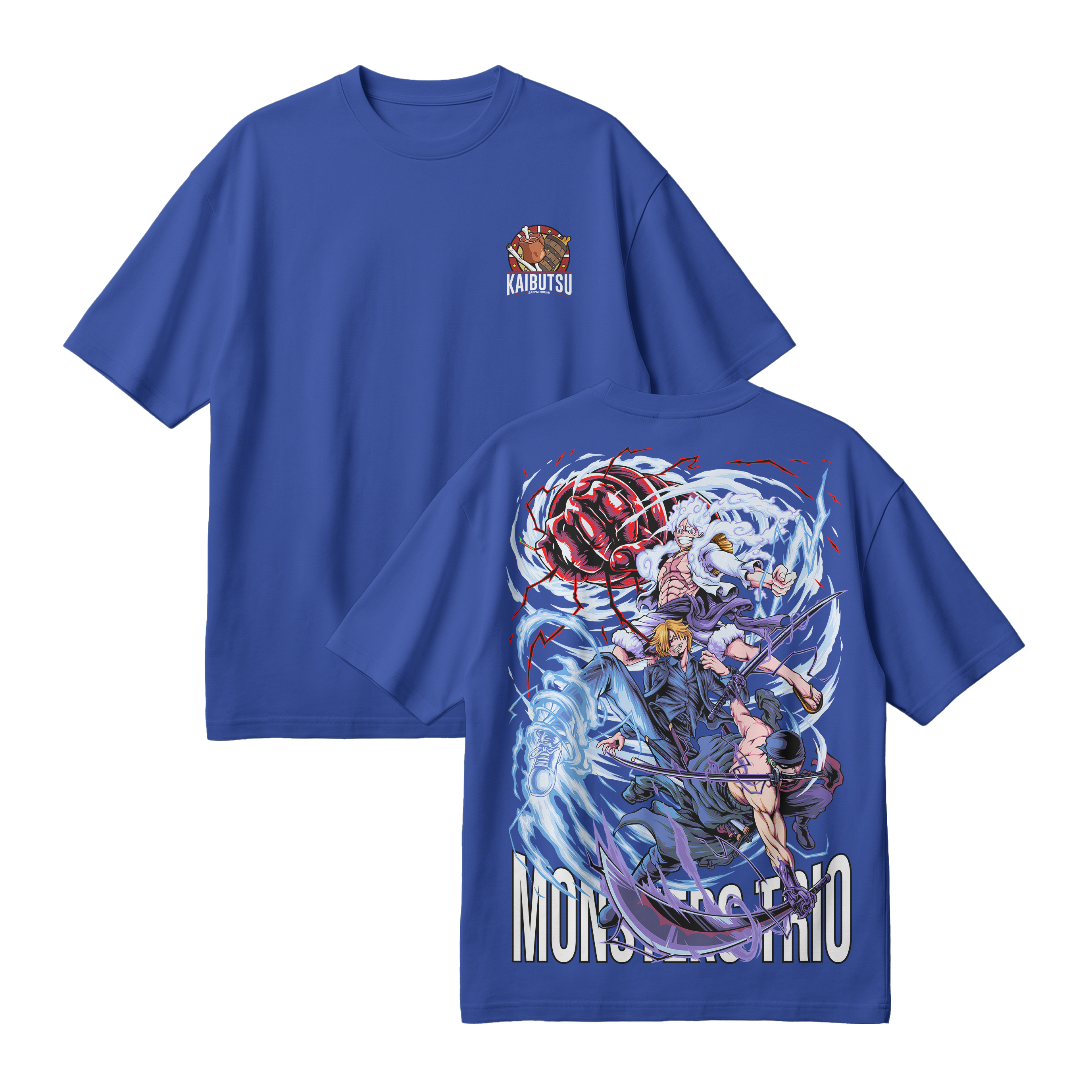 Anime One Piece Monster Trio Oversized T-Shirt - RZM009