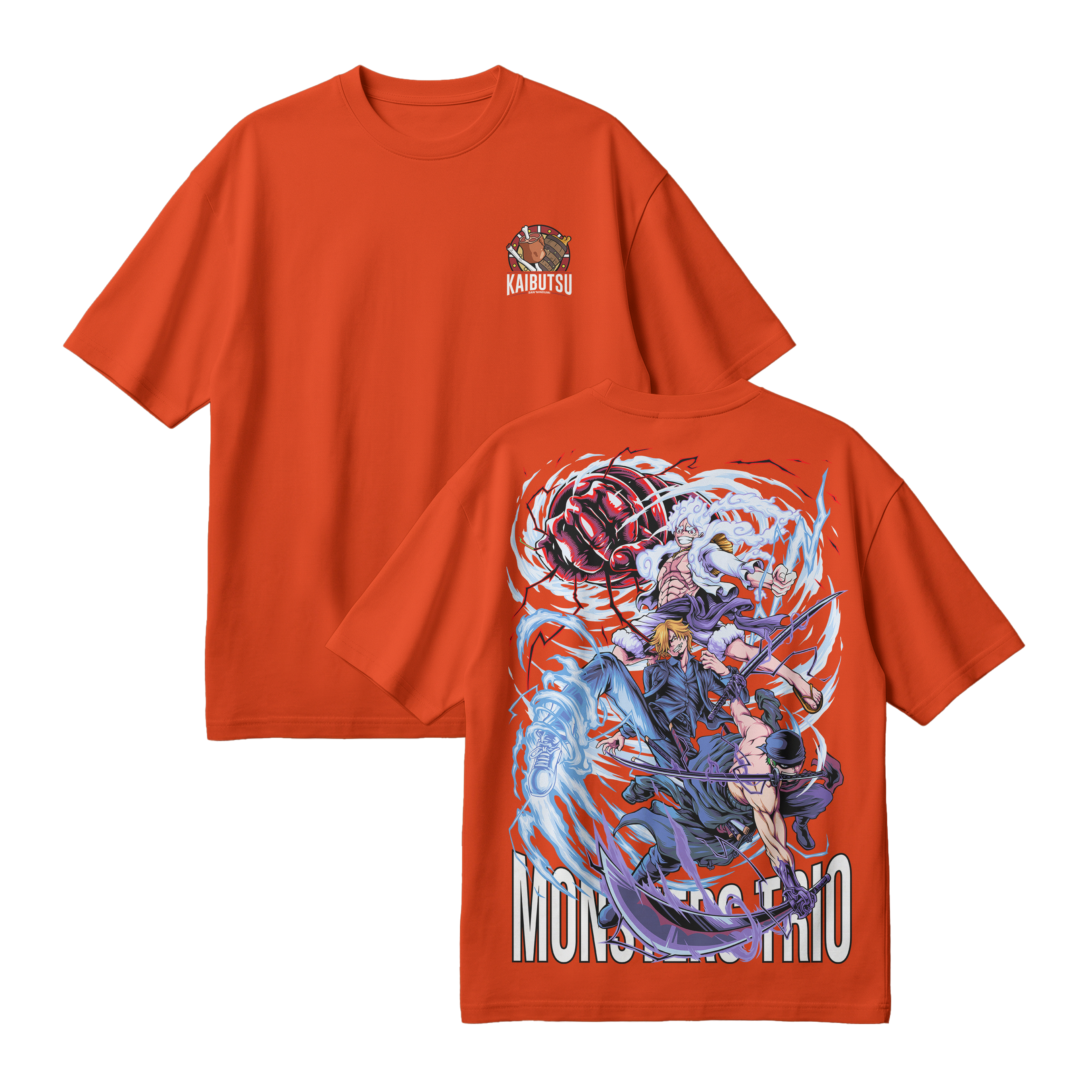 Anime One Piece Monster Trio Oversized T-Shirt - RZM009