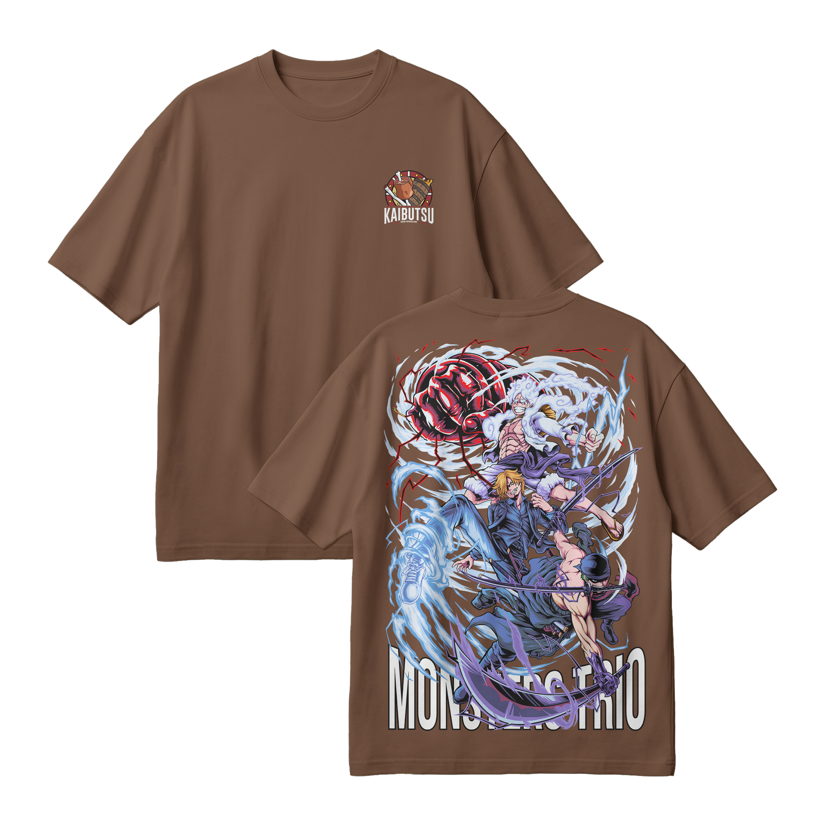 Anime One Piece Monster Trio Oversized T-Shirt - RZM009
