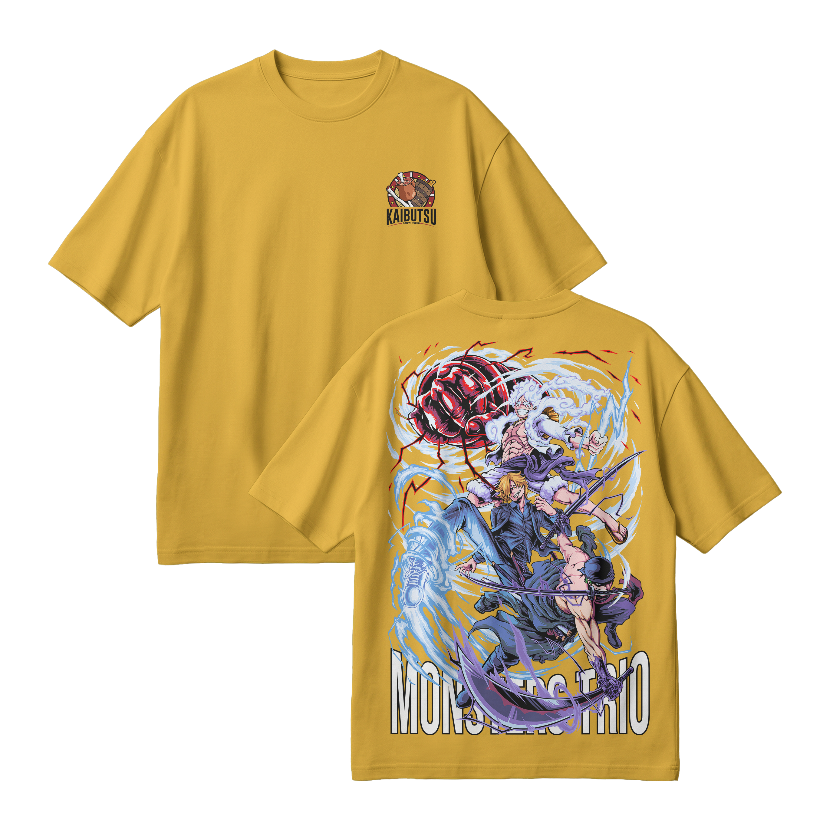 Anime One Piece Monster Trio Oversized T-Shirt - RZM009