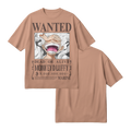 Anime One Piece Wanted Monkey D. Luffy Gear 5 Oversized T-Shirt - RZM012