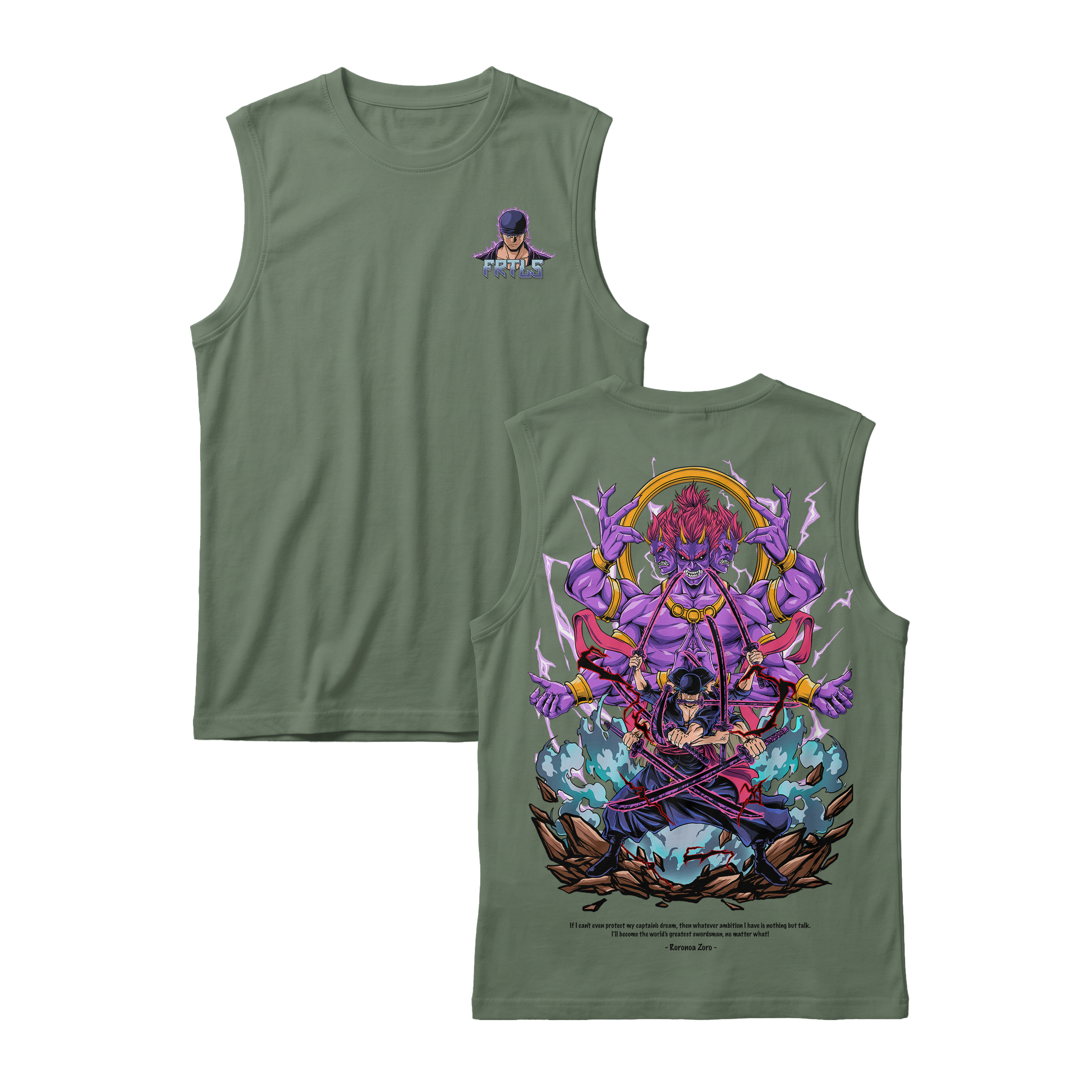 Anime One Piece Roronoa Zoro Sleeveless - RZM002