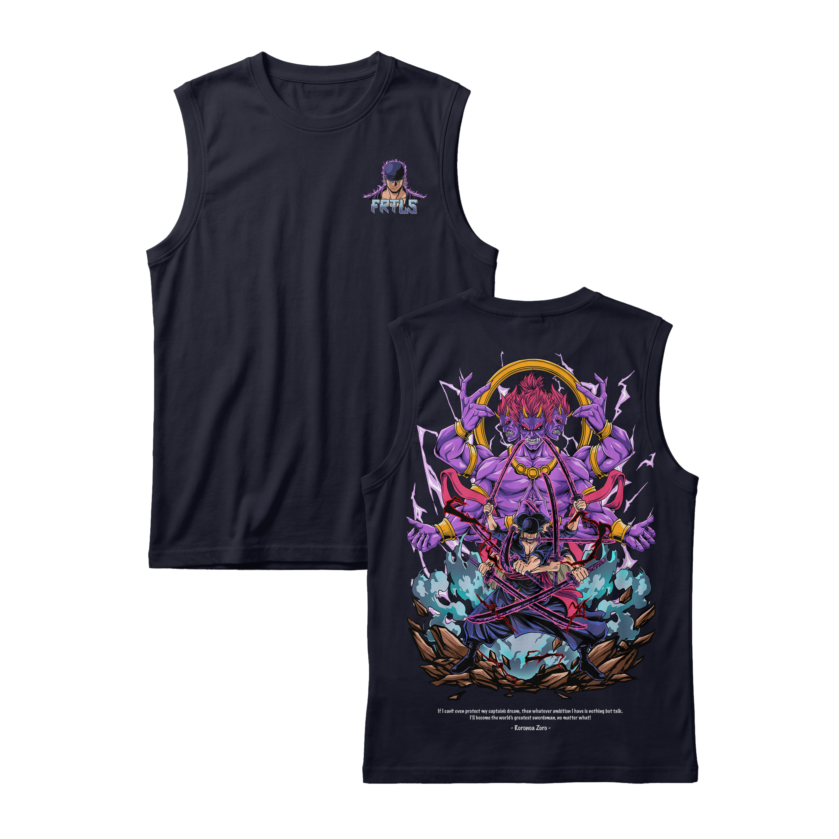 Anime One Piece Roronoa Zoro Sleeveless - RZM002