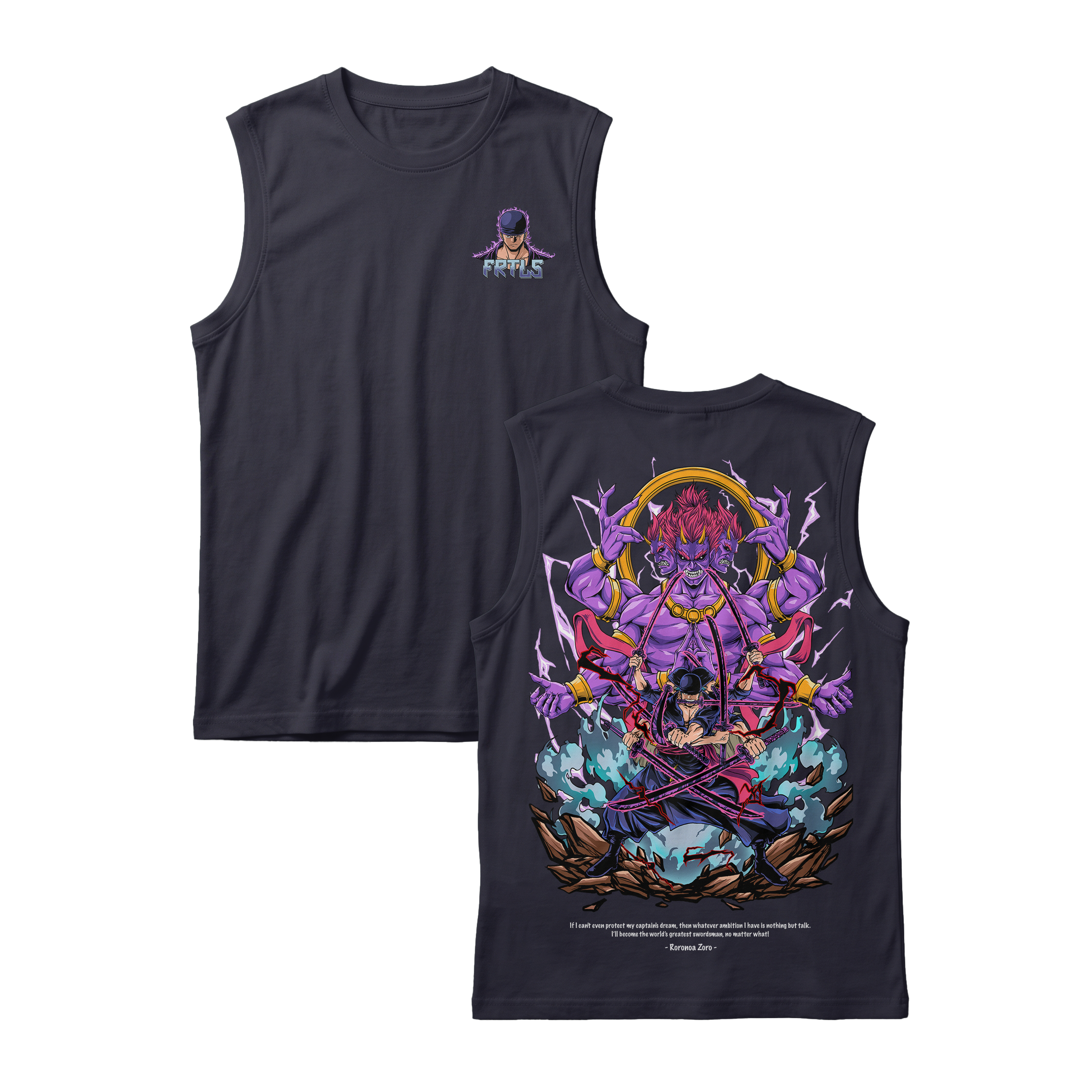 Anime One Piece Roronoa Zoro Sleeveless - RZM002