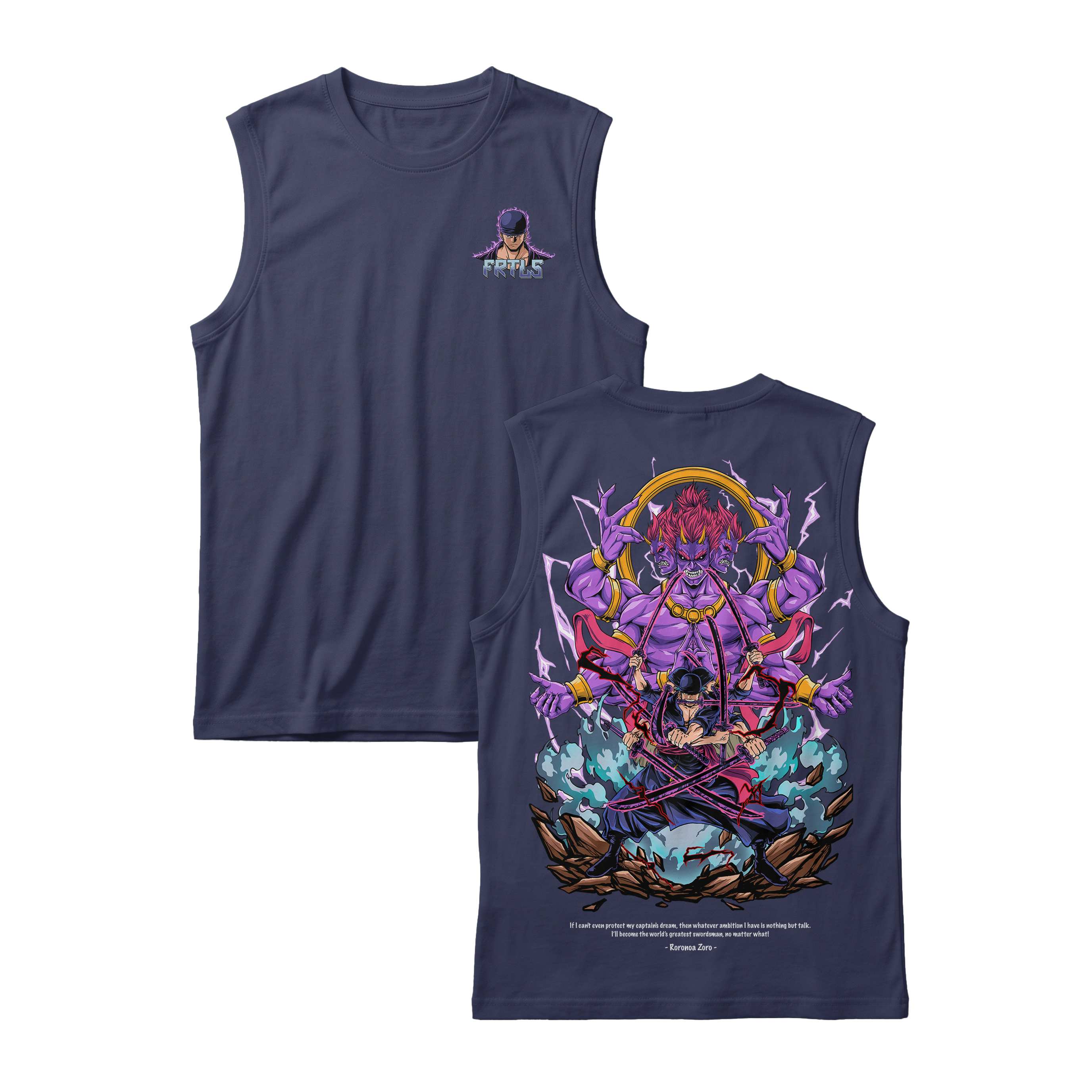 Anime One Piece Roronoa Zoro Sleeveless - RZM002