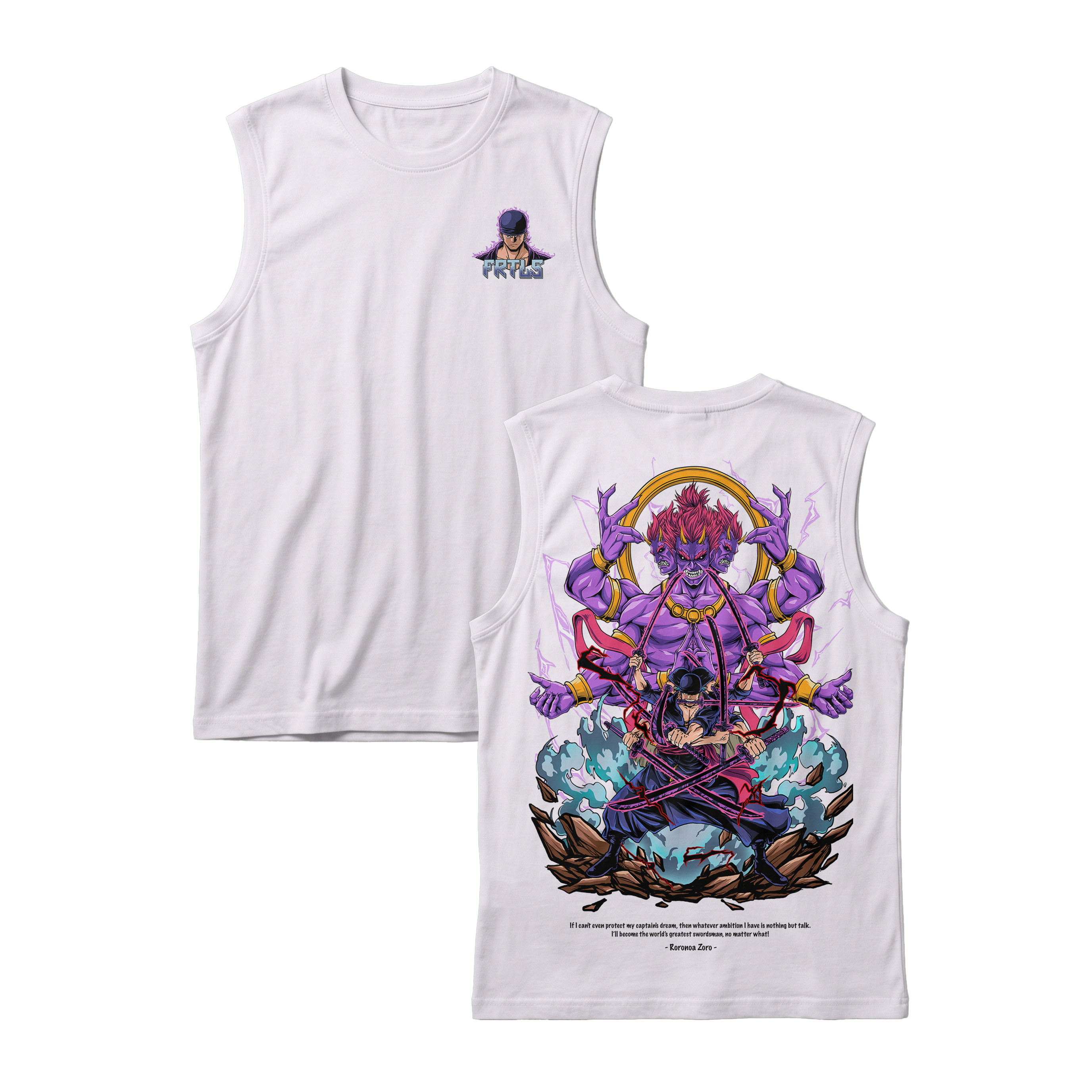 Anime One Piece Roronoa Zoro Sleeveless - RZM002