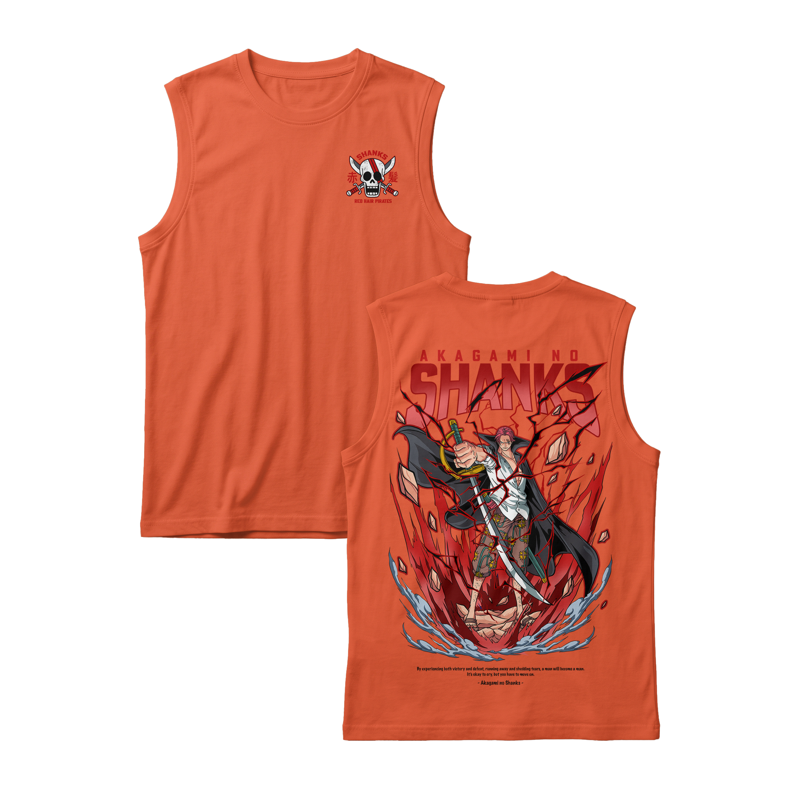 Anime One Piece Akagami no Shanks Sleeveless - RZM003