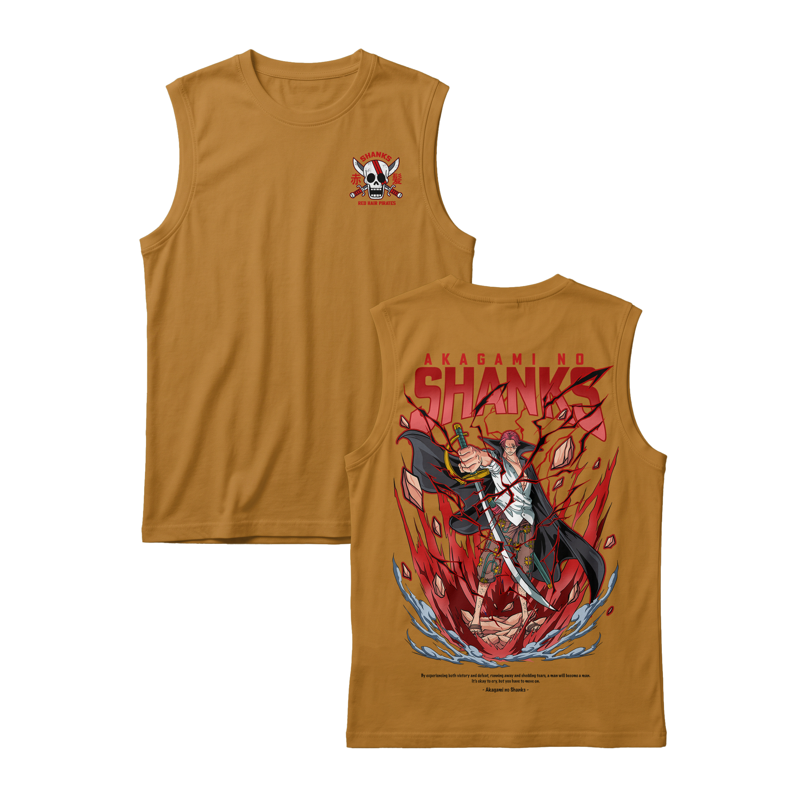 Anime One Piece Akagami no Shanks Sleeveless - RZM003
