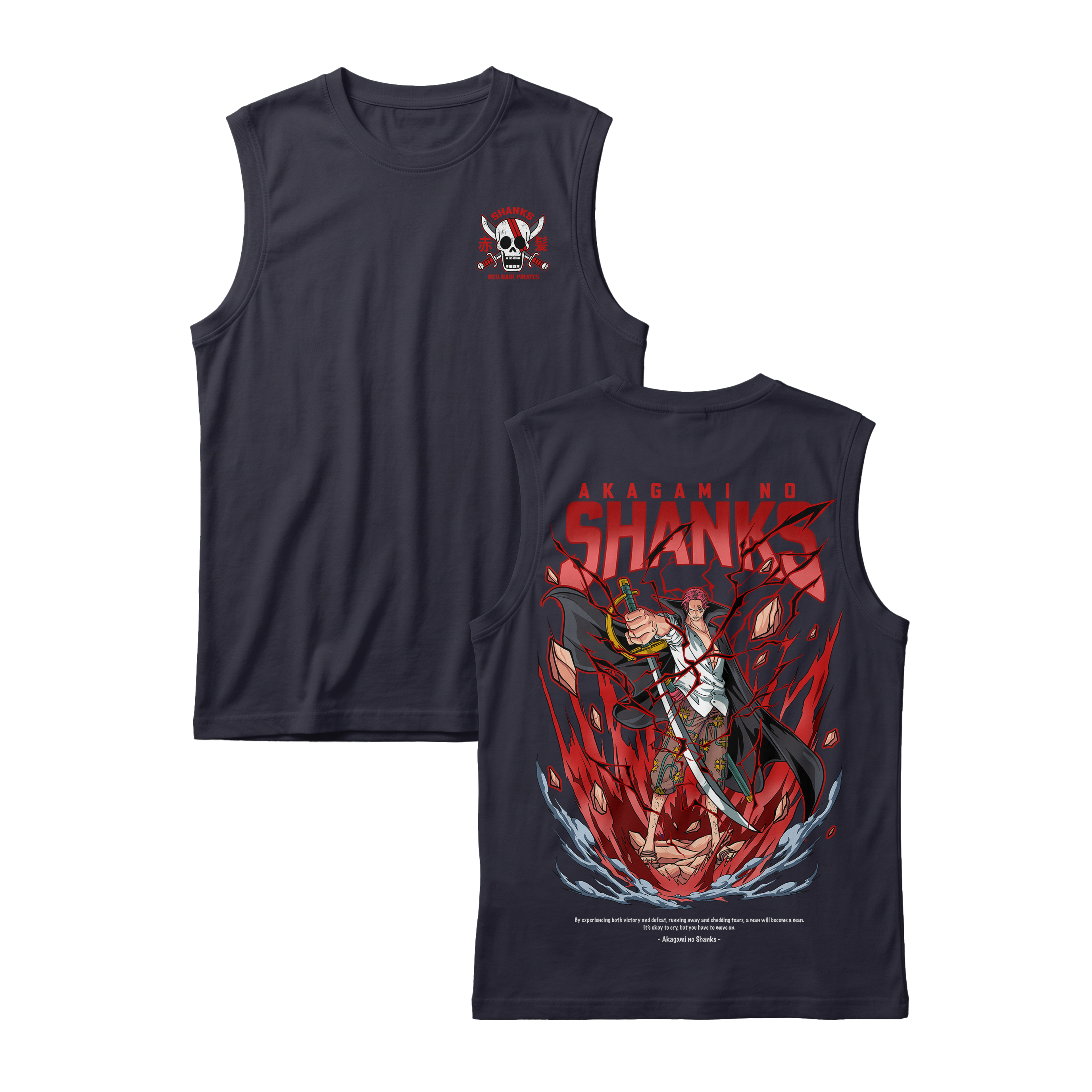 Anime One Piece Akagami no Shanks Sleeveless - RZM003