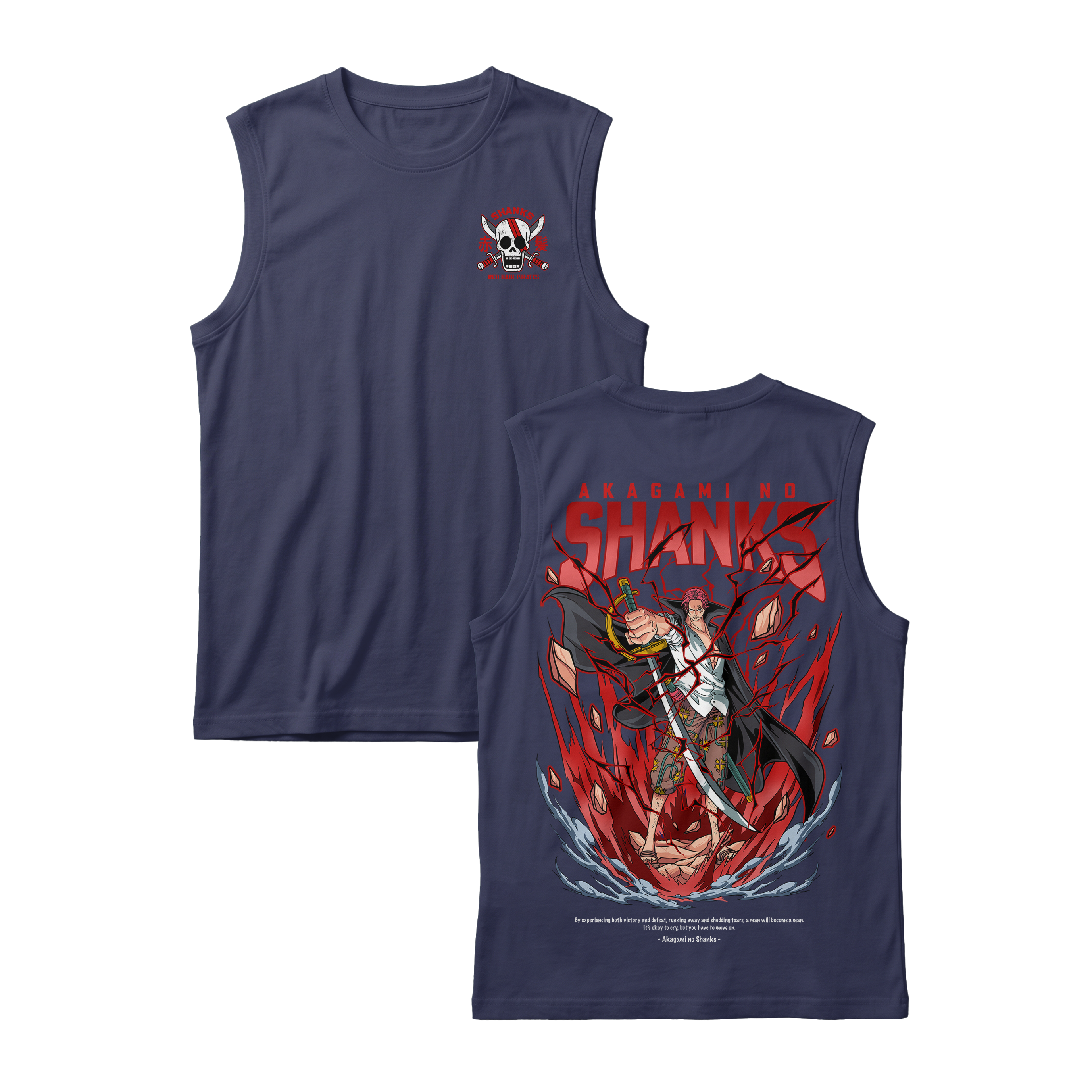 Anime One Piece Akagami no Shanks Sleeveless - RZM003