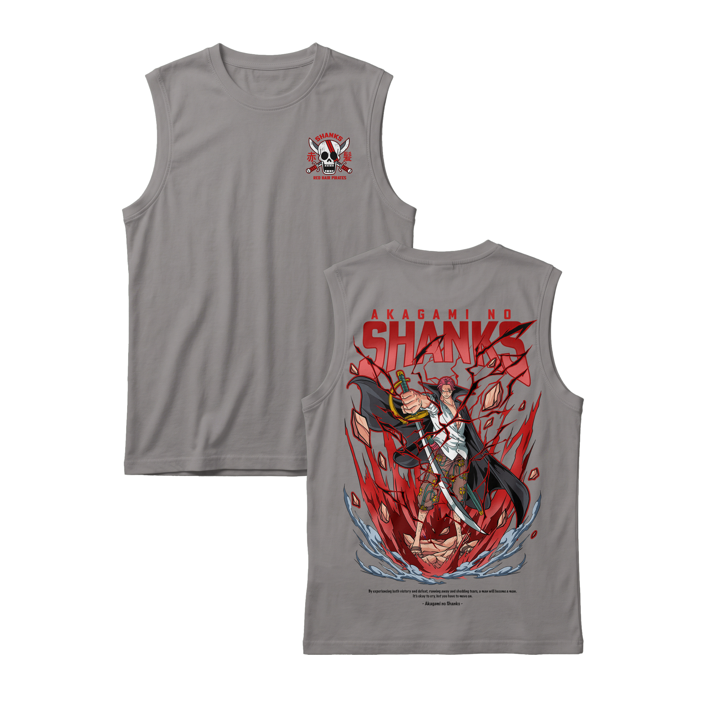 Anime One Piece Akagami no Shanks Sleeveless - RZM003