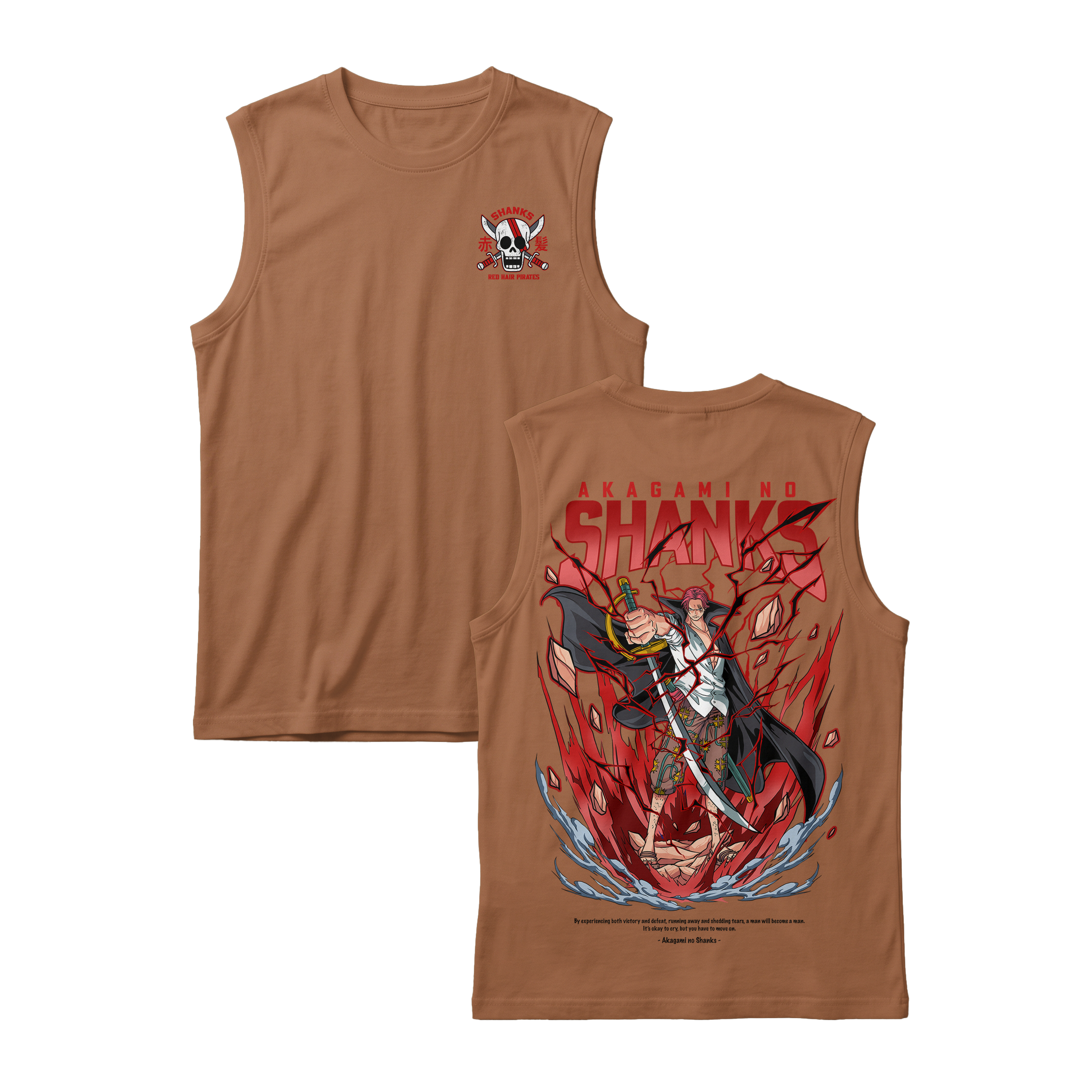 Anime One Piece Akagami no Shanks Sleeveless - RZM003