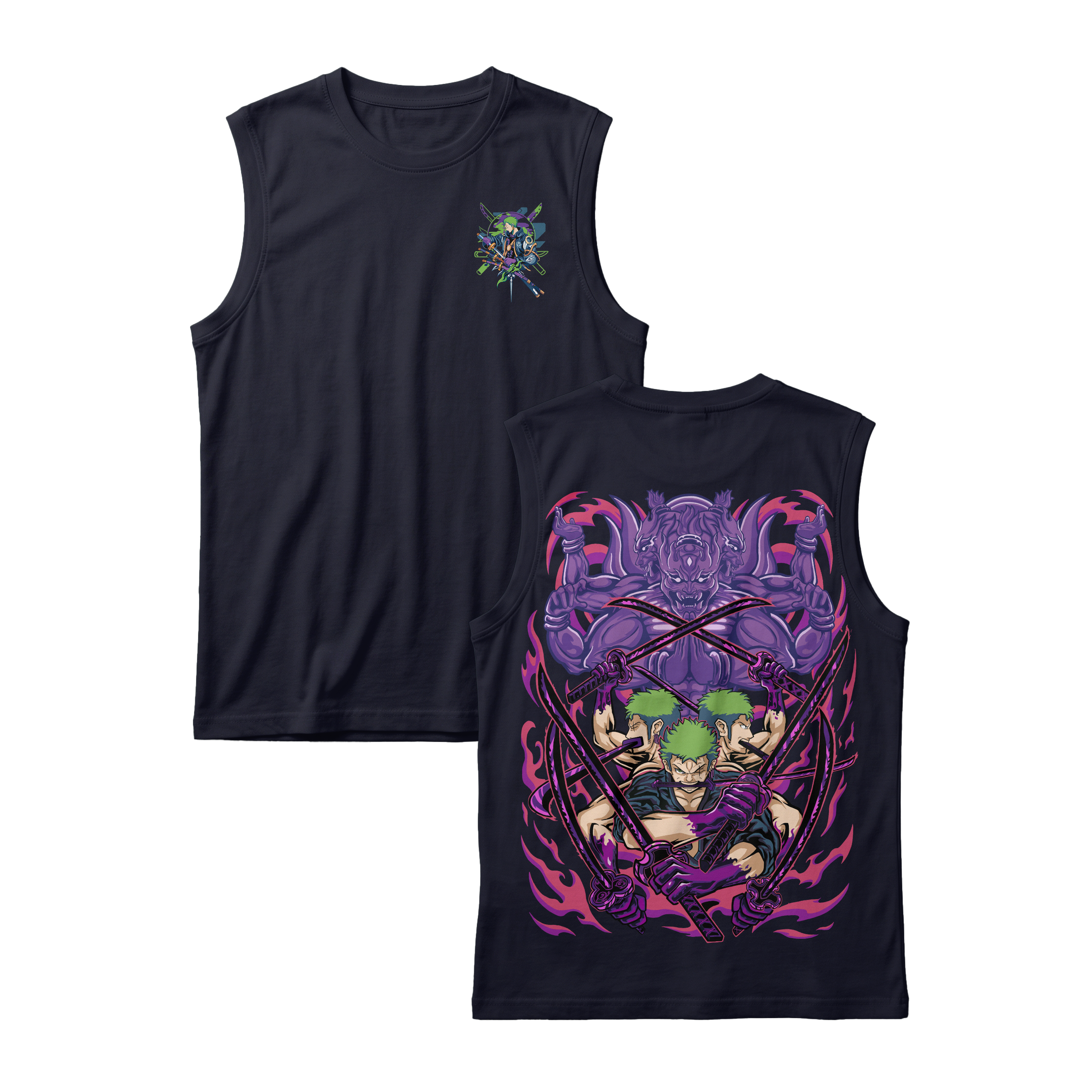 Anime One Piece Roronoa Zoro Sleeveless - RZM004