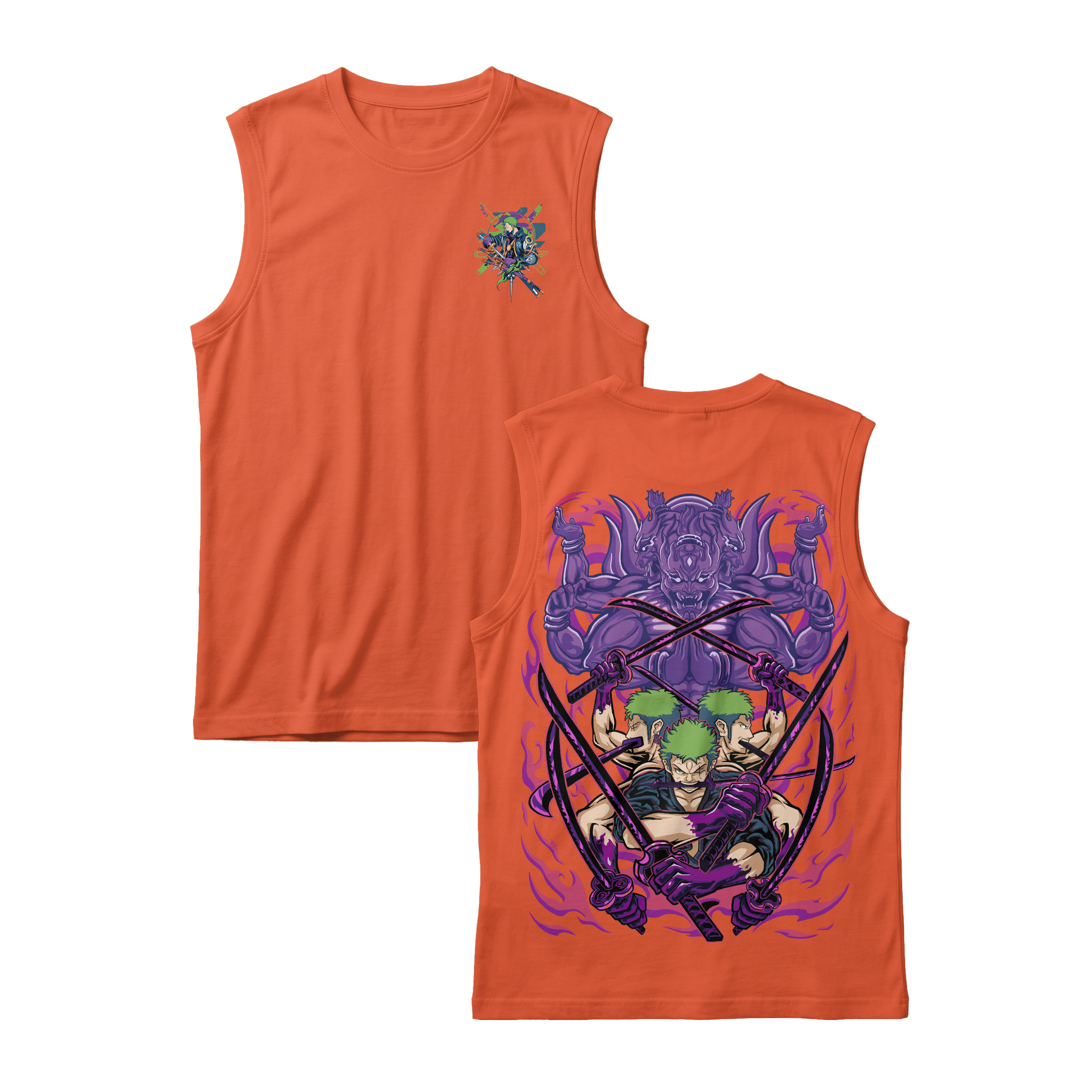 Anime One Piece Roronoa Zoro Sleeveless - RZM004