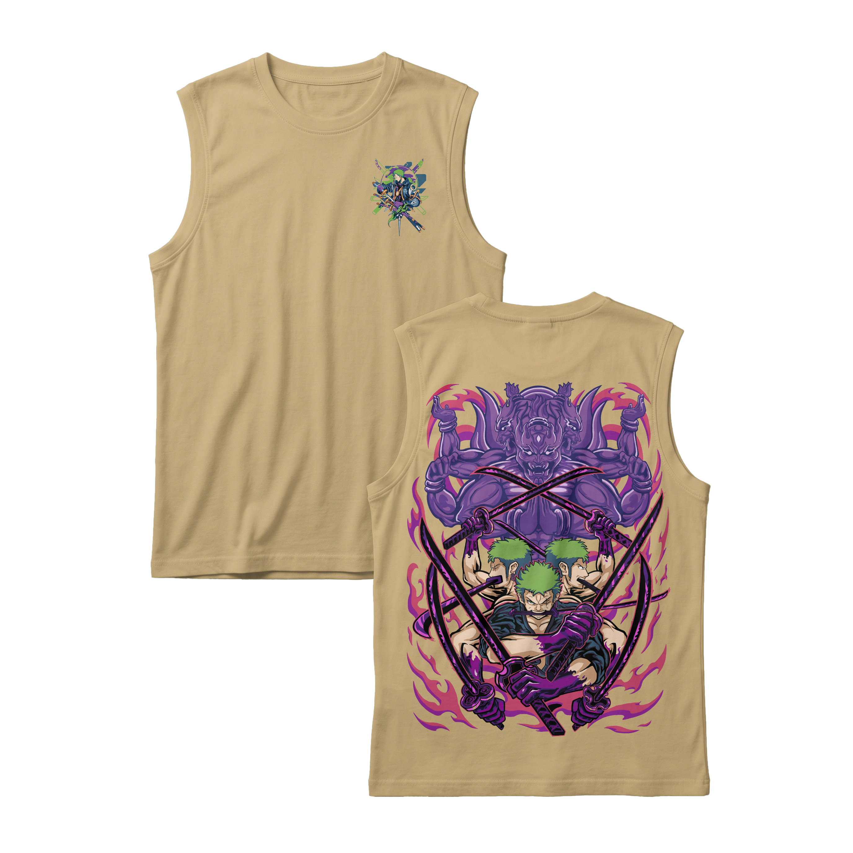 Anime One Piece Roronoa Zoro Sleeveless - RZM004