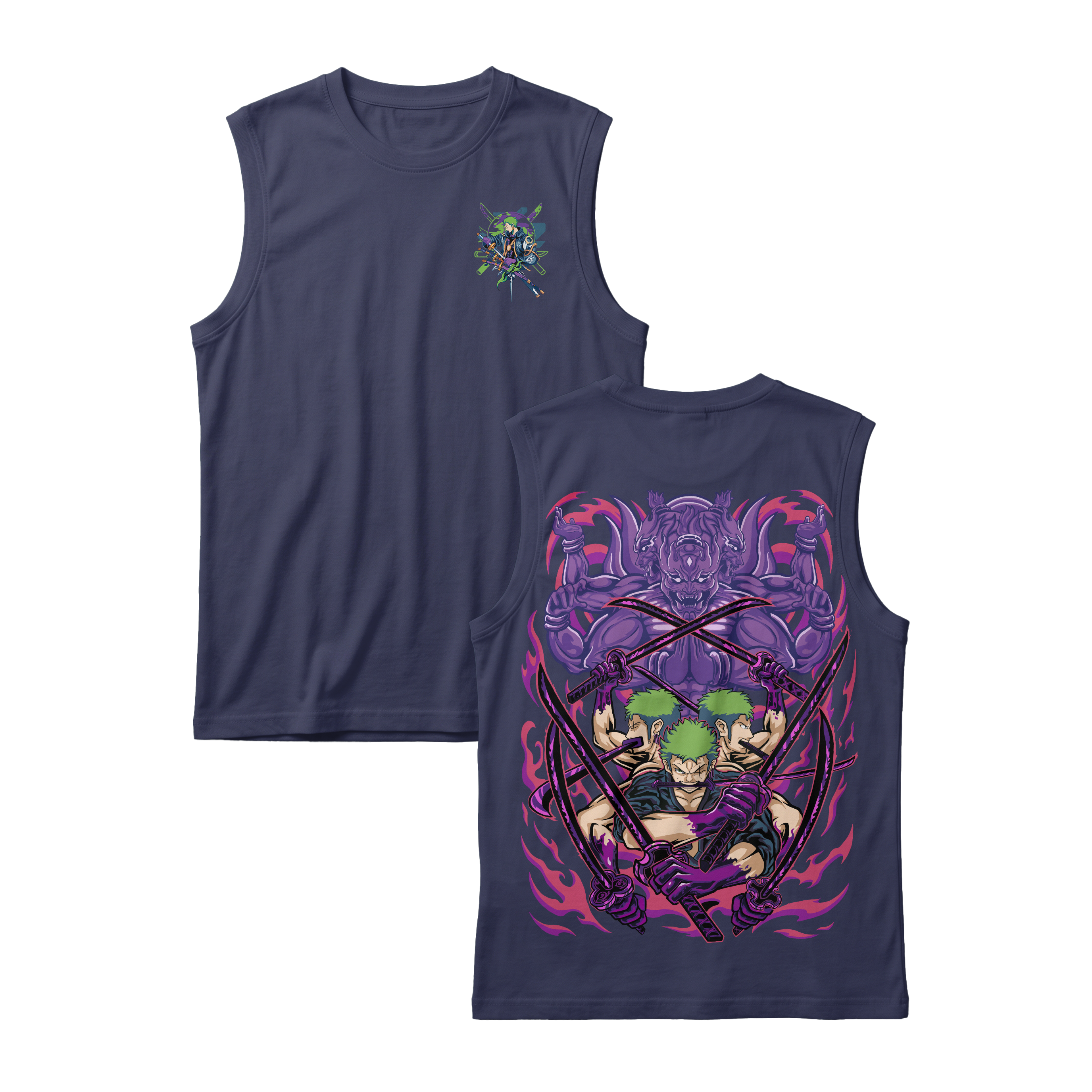 Anime One Piece Roronoa Zoro Sleeveless - RZM004