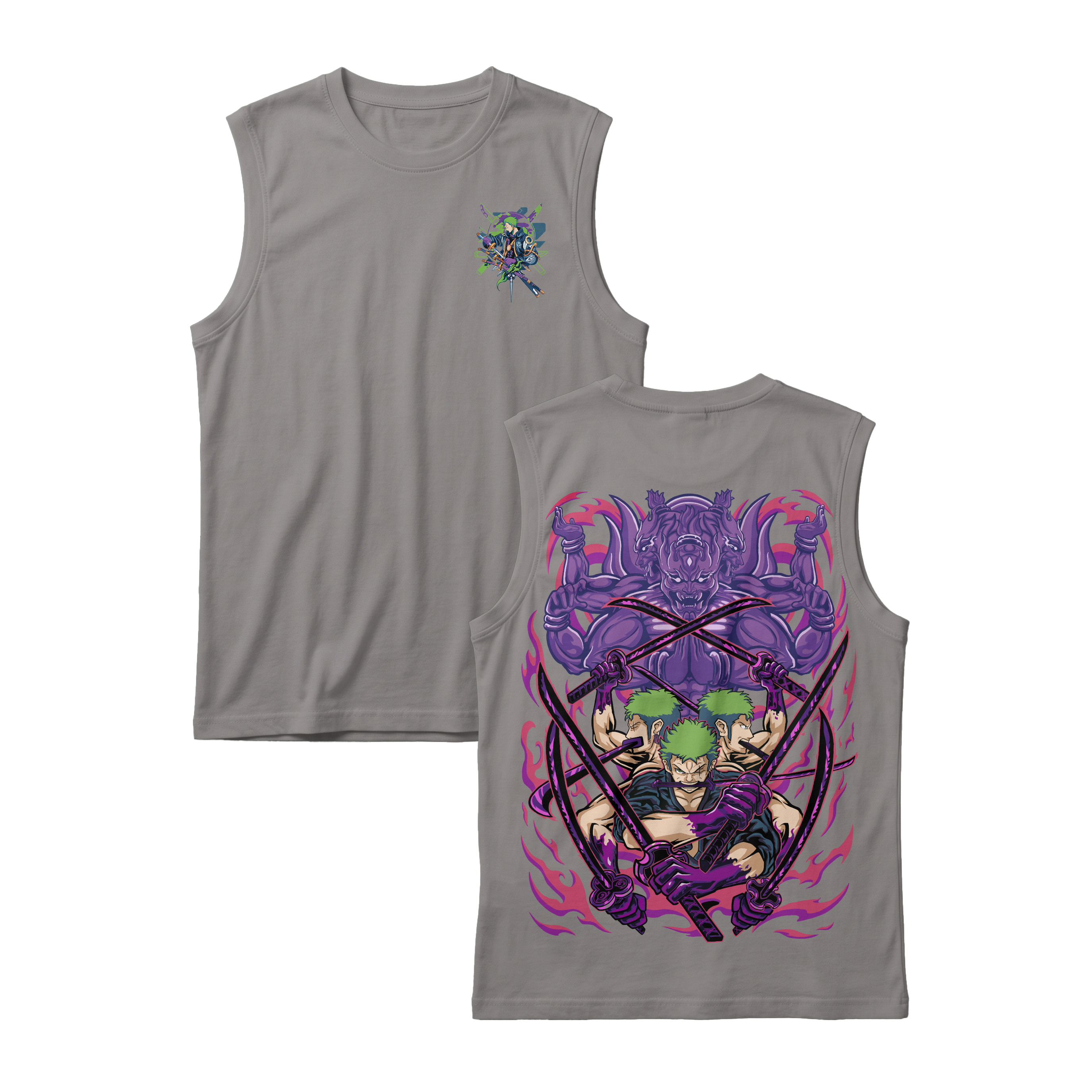 Anime One Piece Roronoa Zoro Sleeveless - RZM004