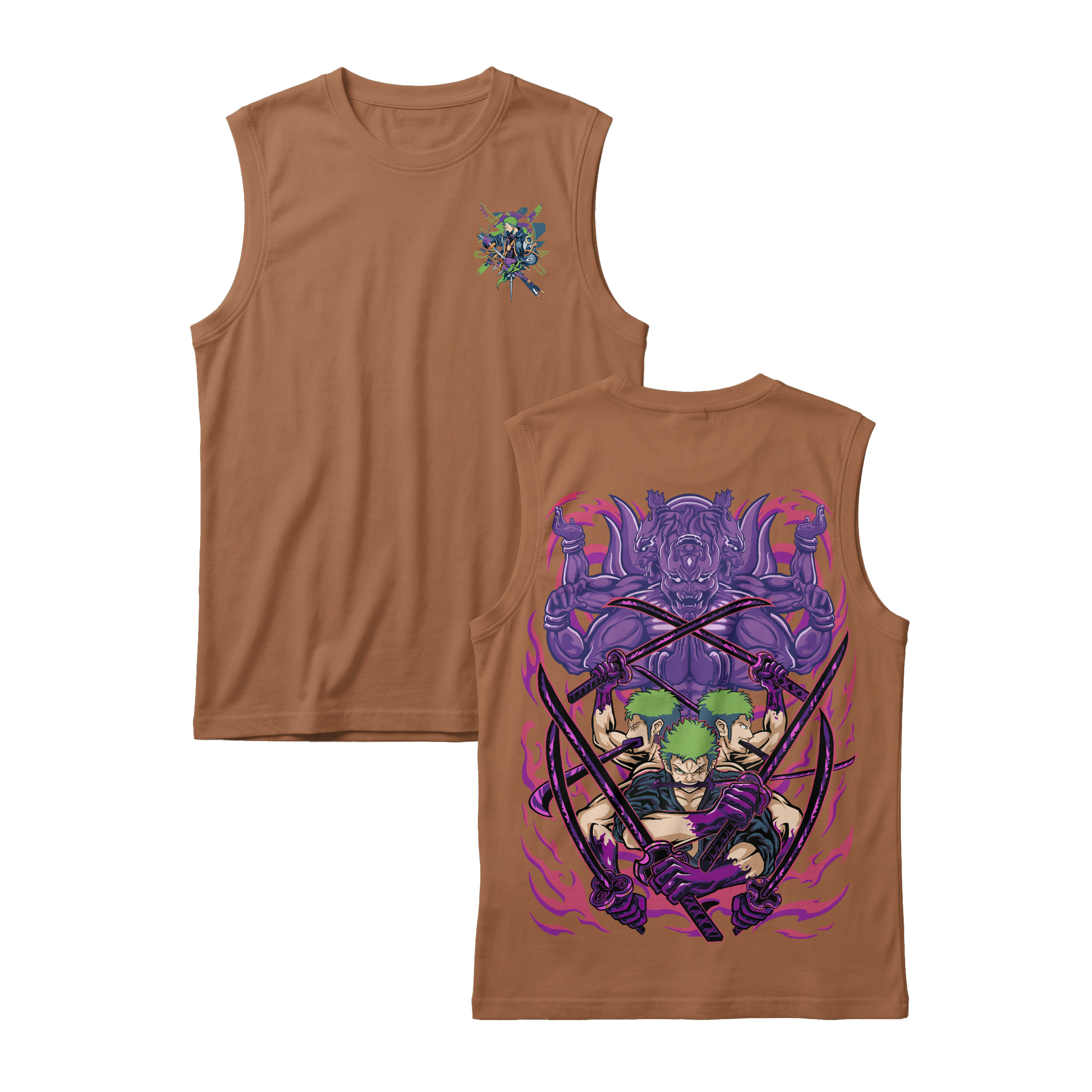 Anime One Piece Roronoa Zoro Sleeveless - RZM004