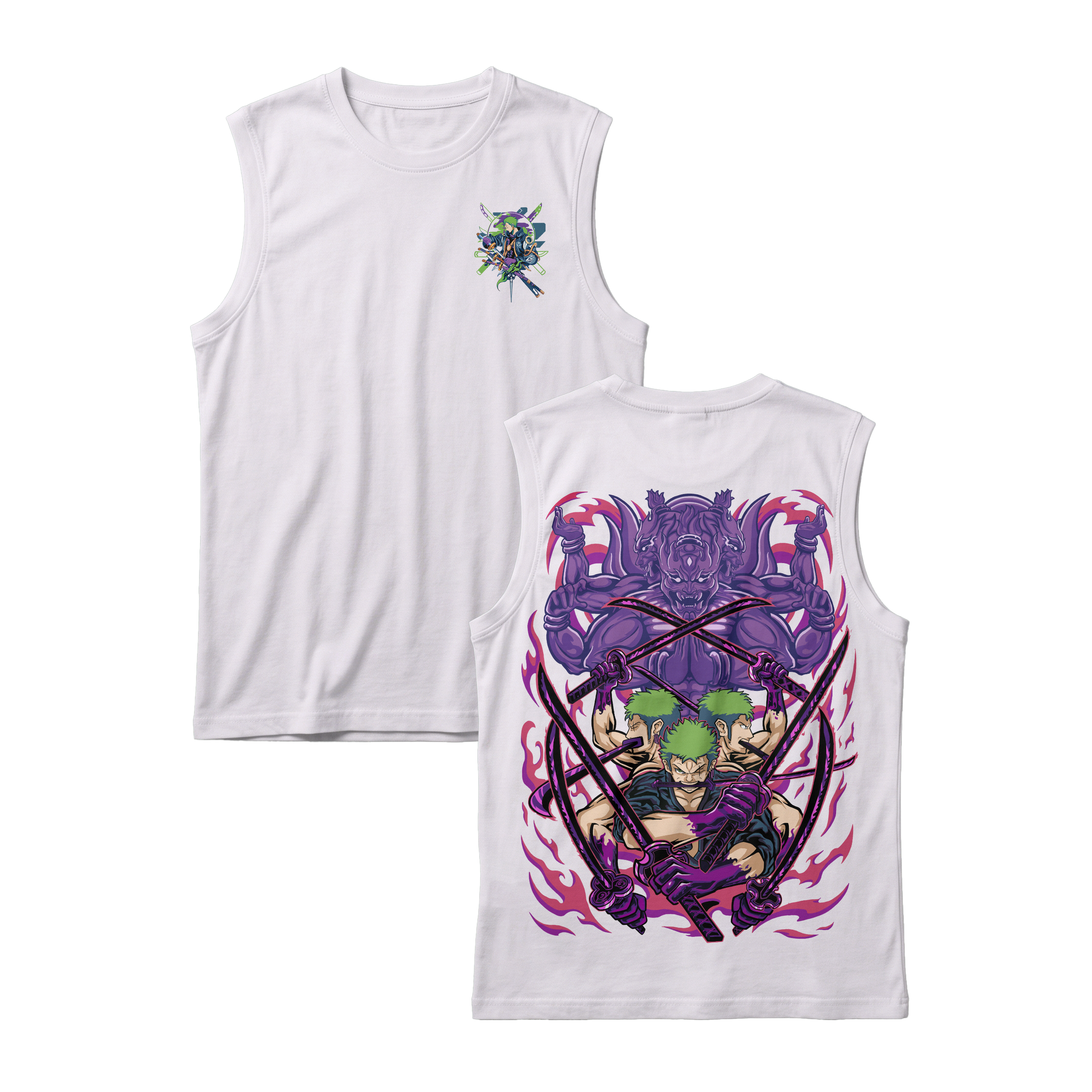 Anime One Piece Roronoa Zoro Sleeveless - RZM004