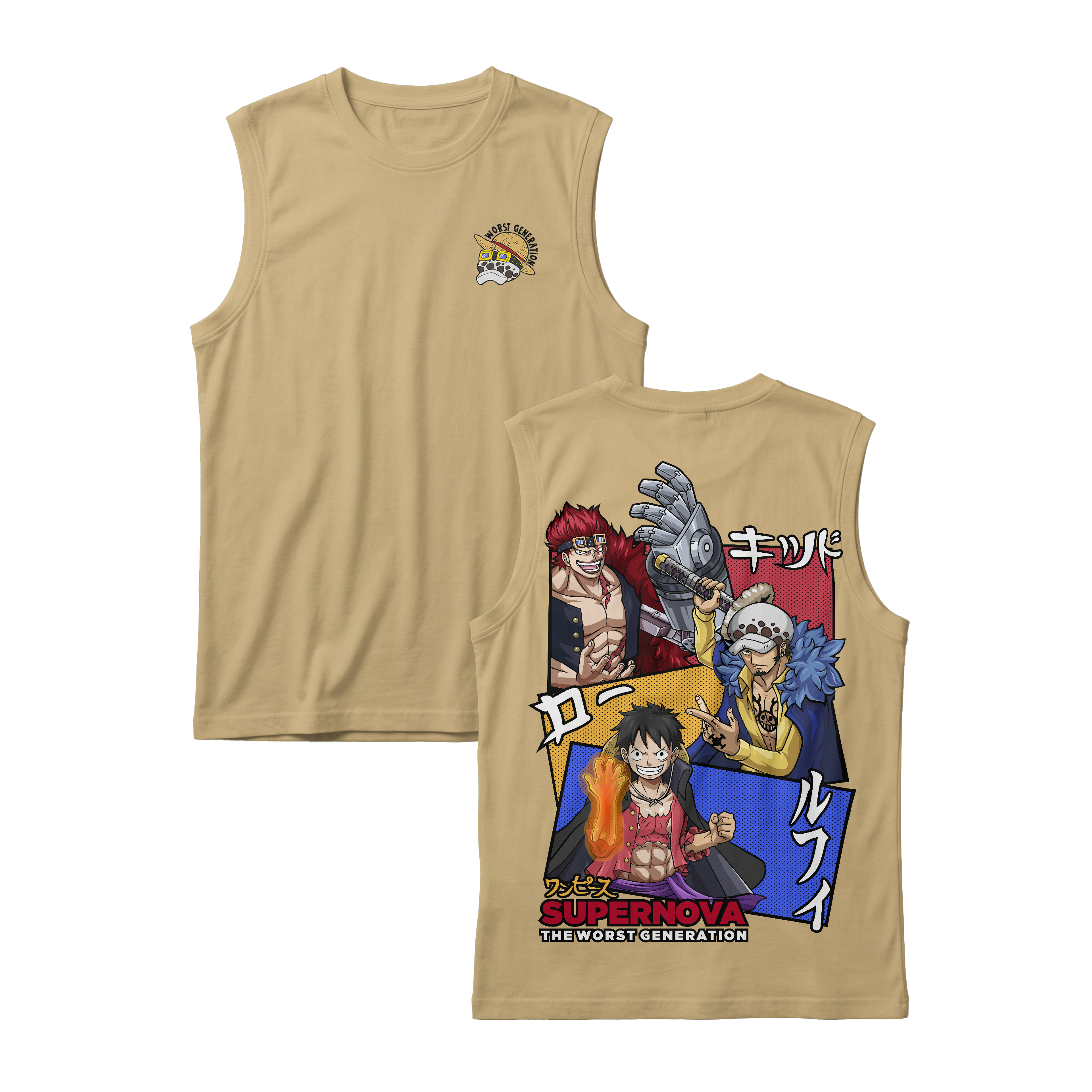 Anime One Piece Supernova The Worst Generation Sleeveless - RZM007