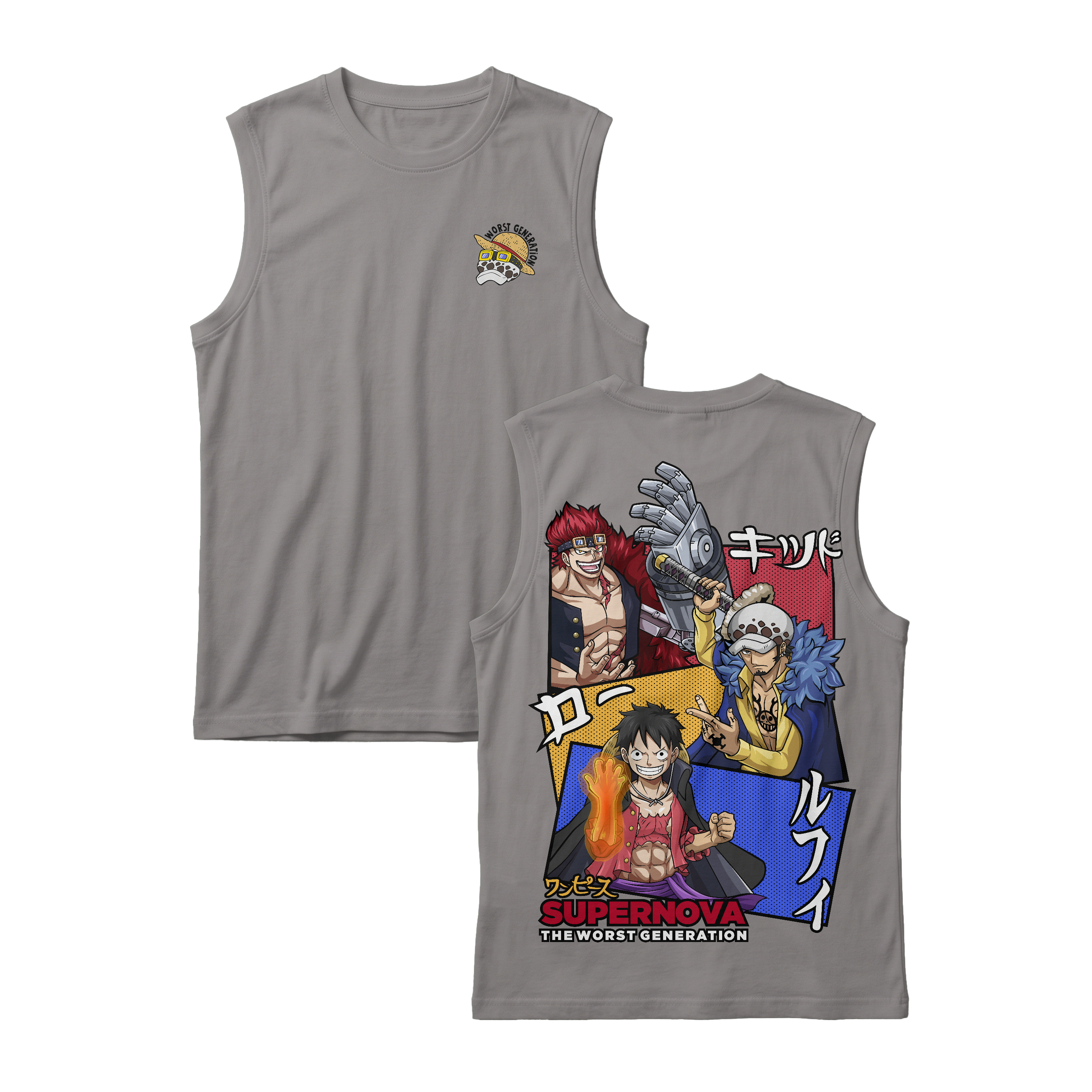 Anime One Piece Supernova The Worst Generation Sleeveless - RZM007