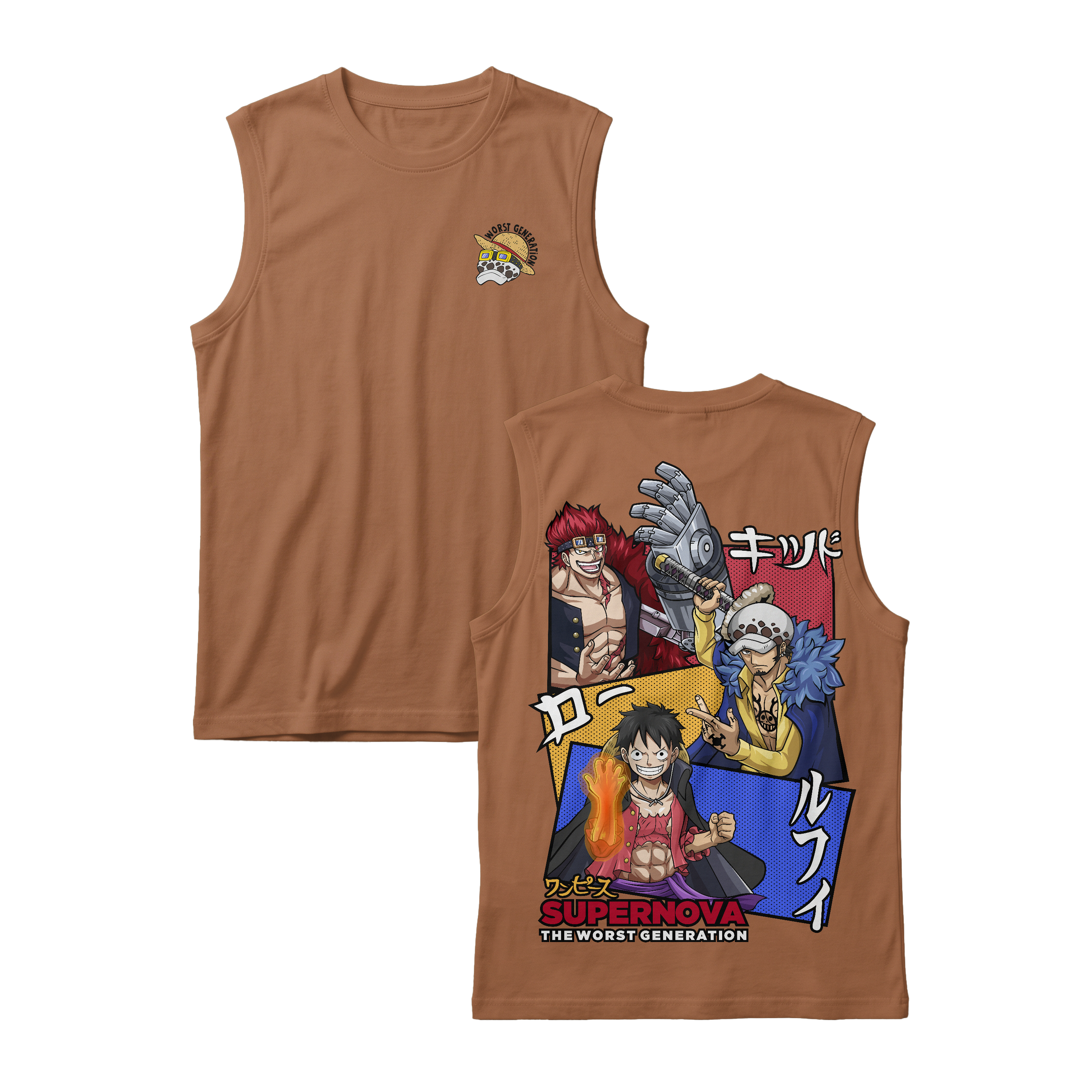 Anime One Piece Supernova The Worst Generation Sleeveless - RZM007