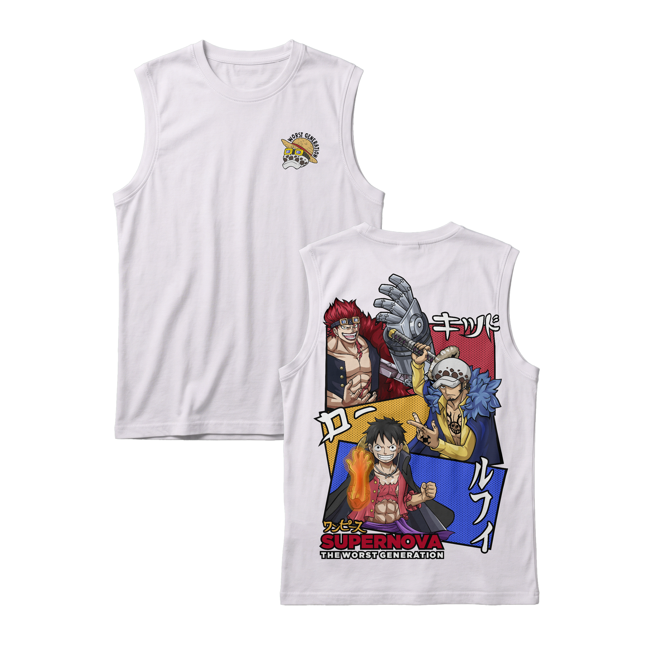 Anime One Piece Supernova The Worst Generation Sleeveless - RZM007
