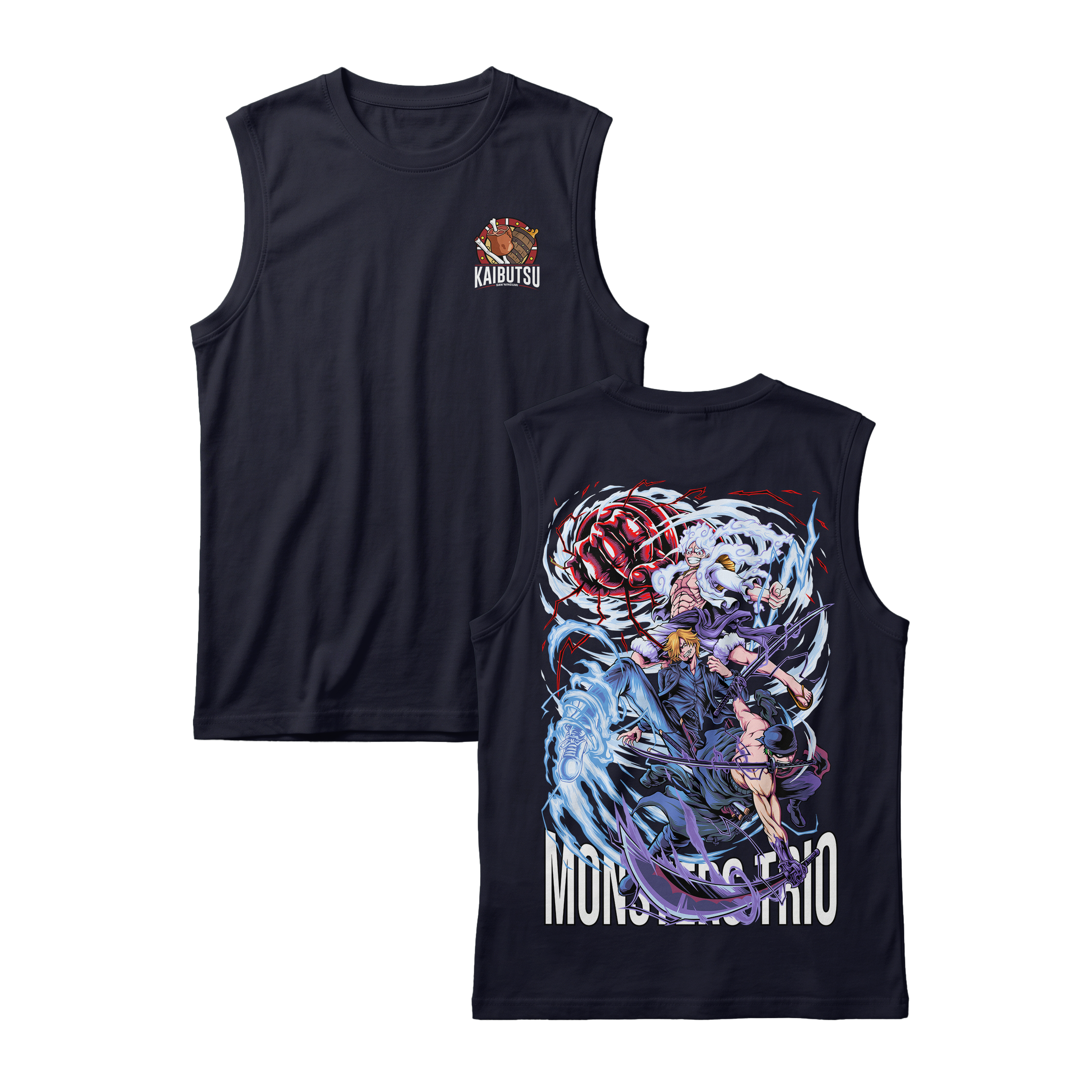 Anime One Piece Monster Trio Sleeveless - RZM009