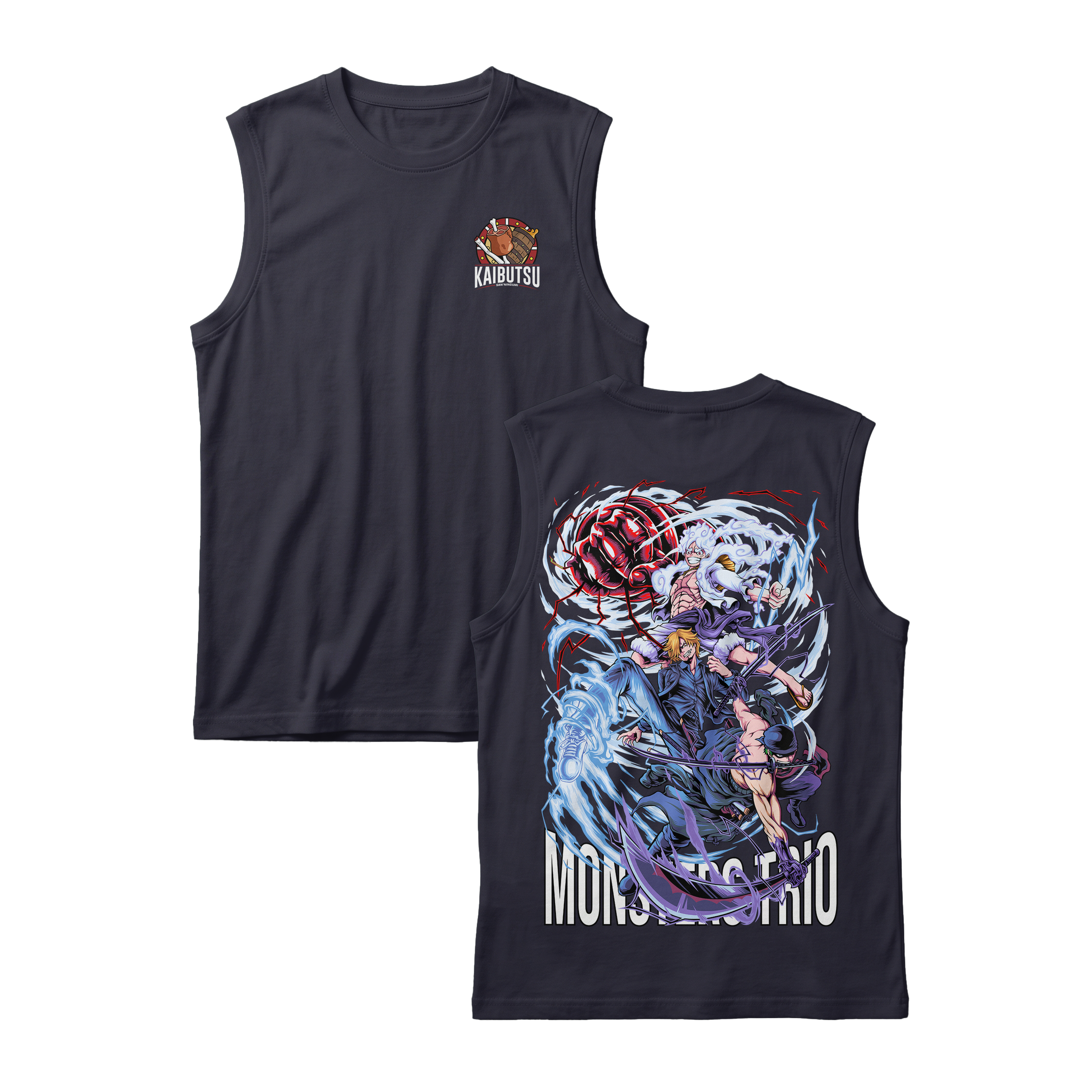 Anime One Piece Monster Trio Sleeveless - RZM009