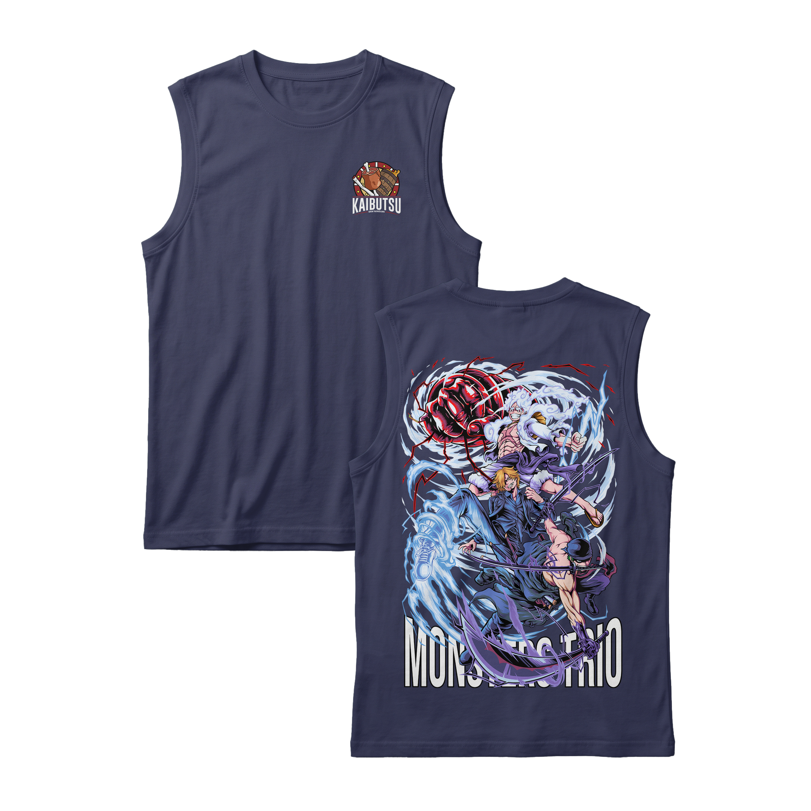 Anime One Piece Monster Trio Sleeveless - RZM009