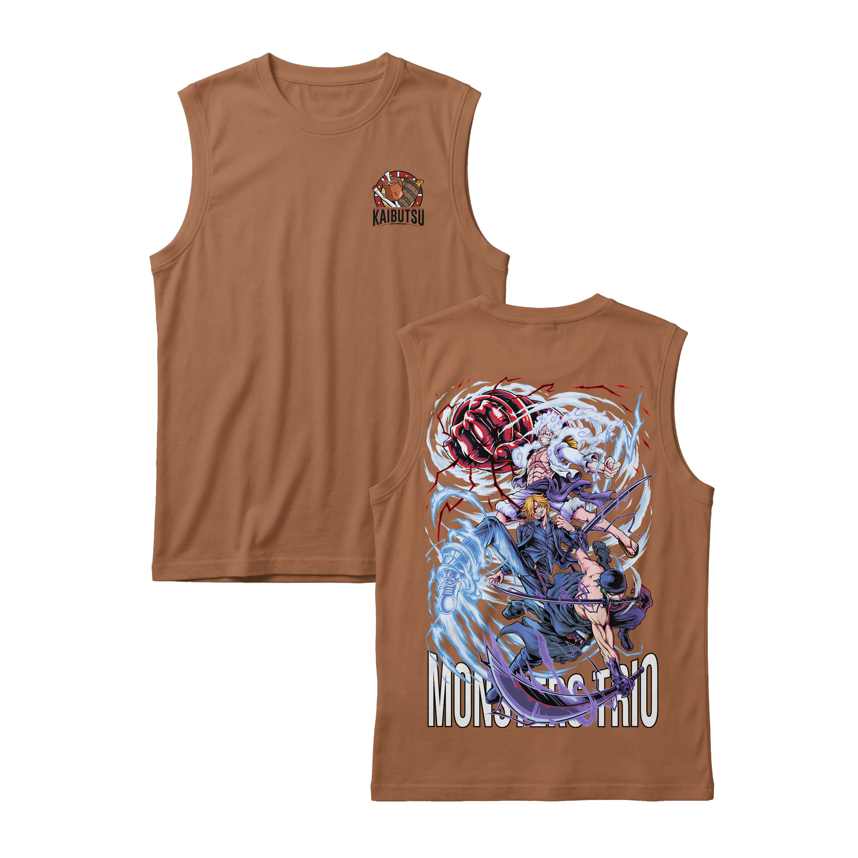 Anime One Piece Monster Trio Sleeveless - RZM009