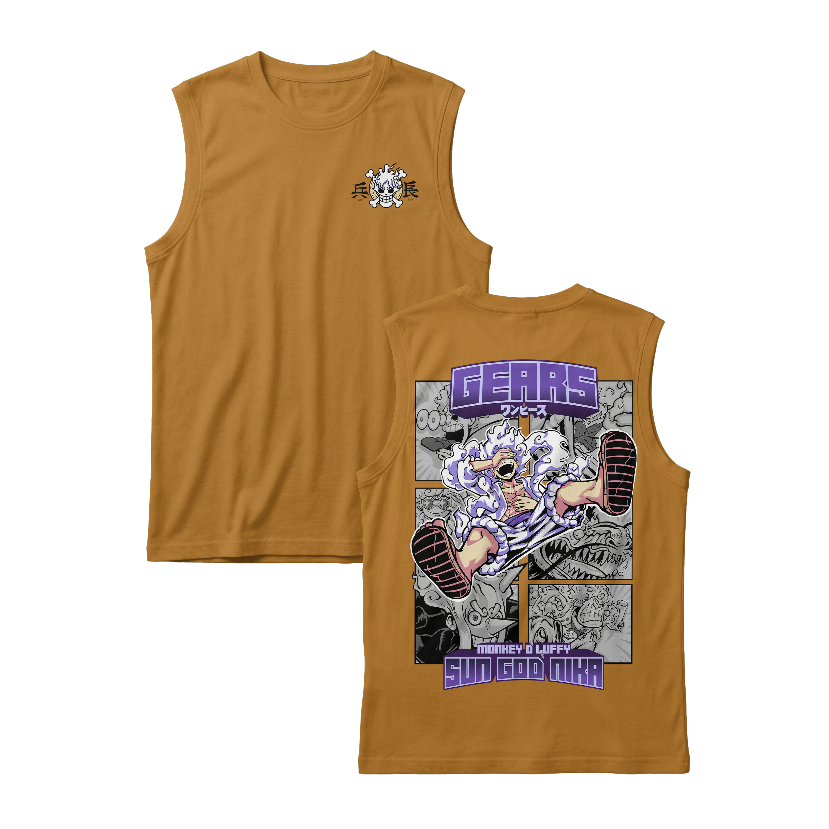 Anime One Piece Gear 5 Monkey D. Luffy Sun God Nika Sleeveless - RZM011