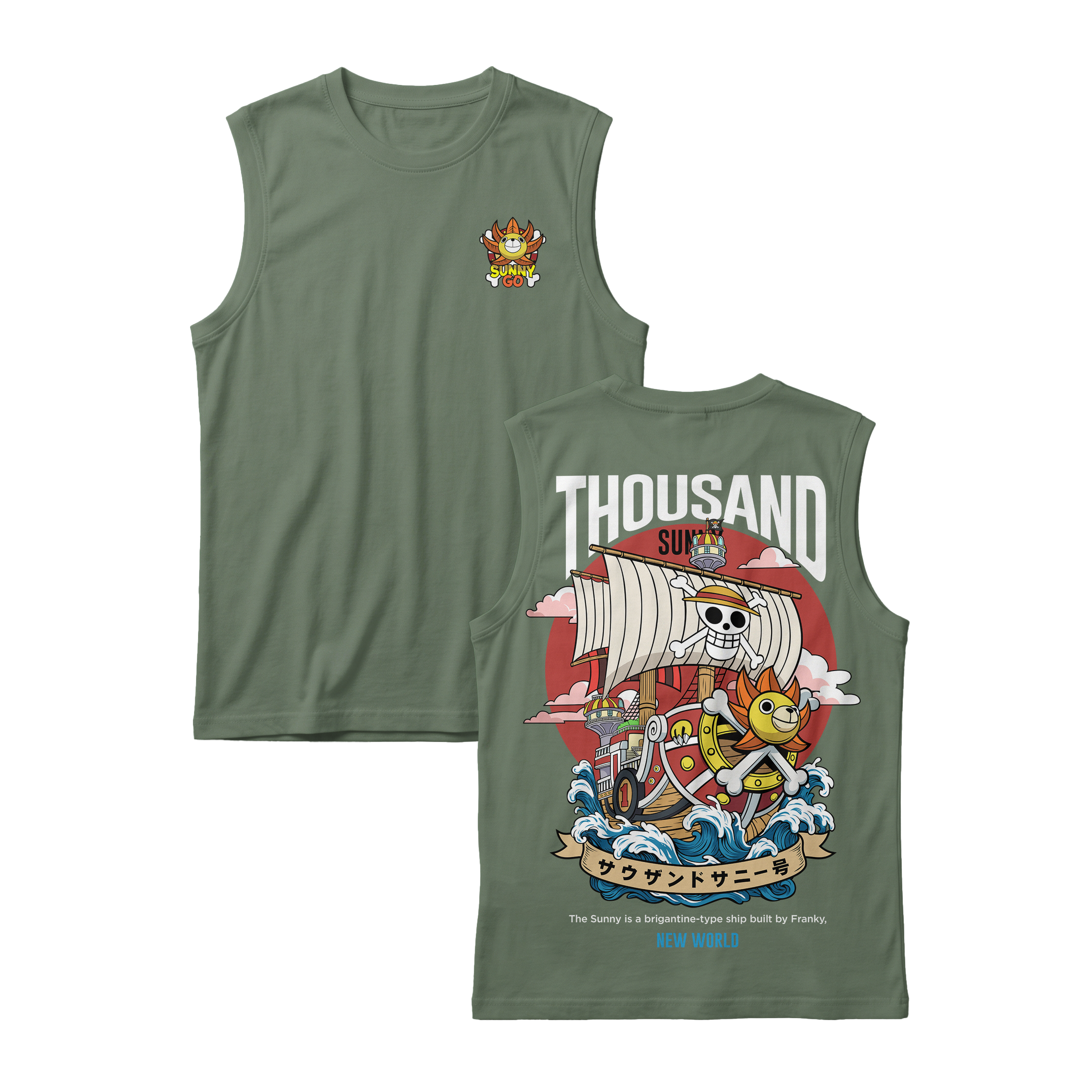 Anime One Piece Thousand Sunny Sleeveless - RZM016