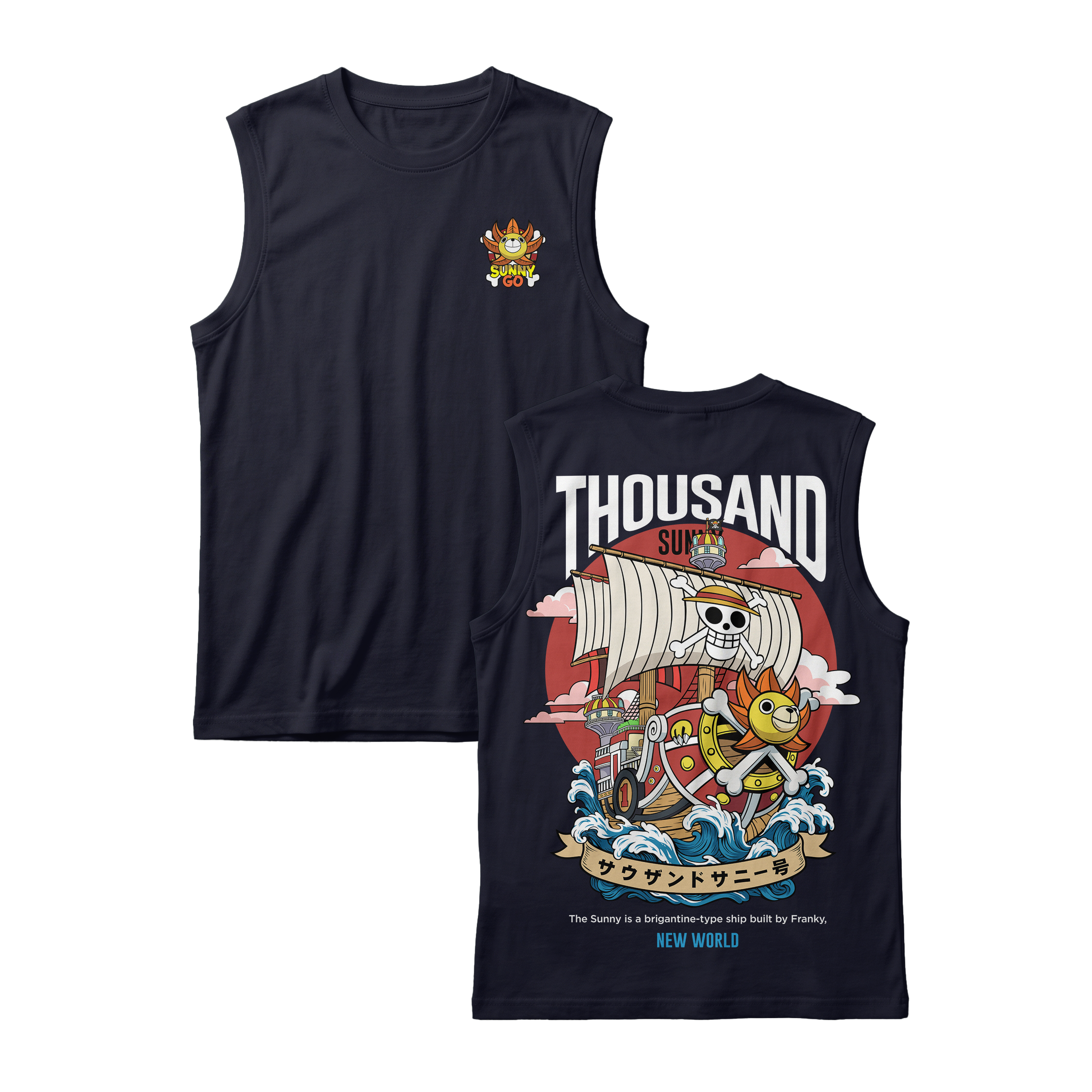 Anime One Piece Thousand Sunny Sleeveless - RZM016