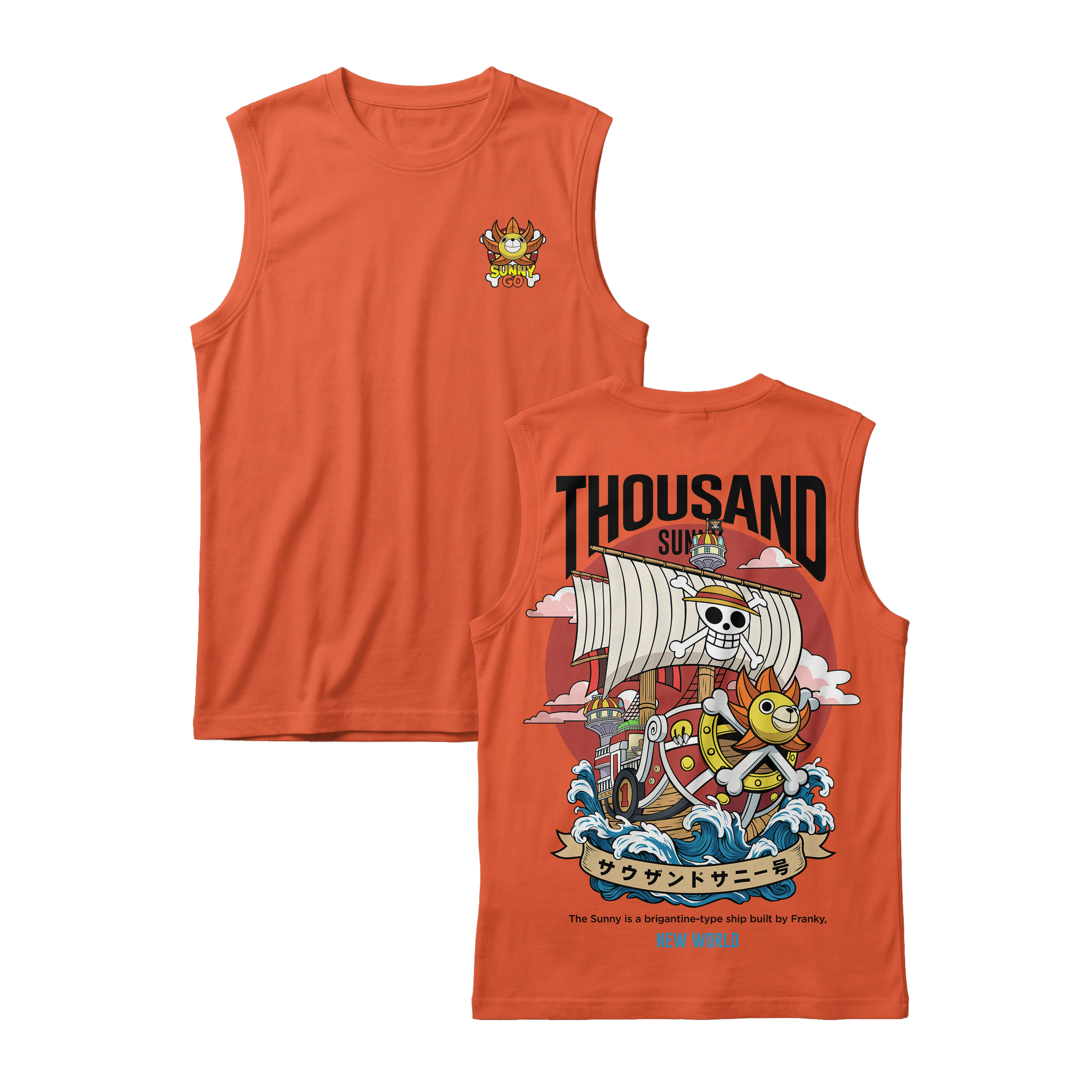 Anime One Piece Thousand Sunny Sleeveless - RZM016