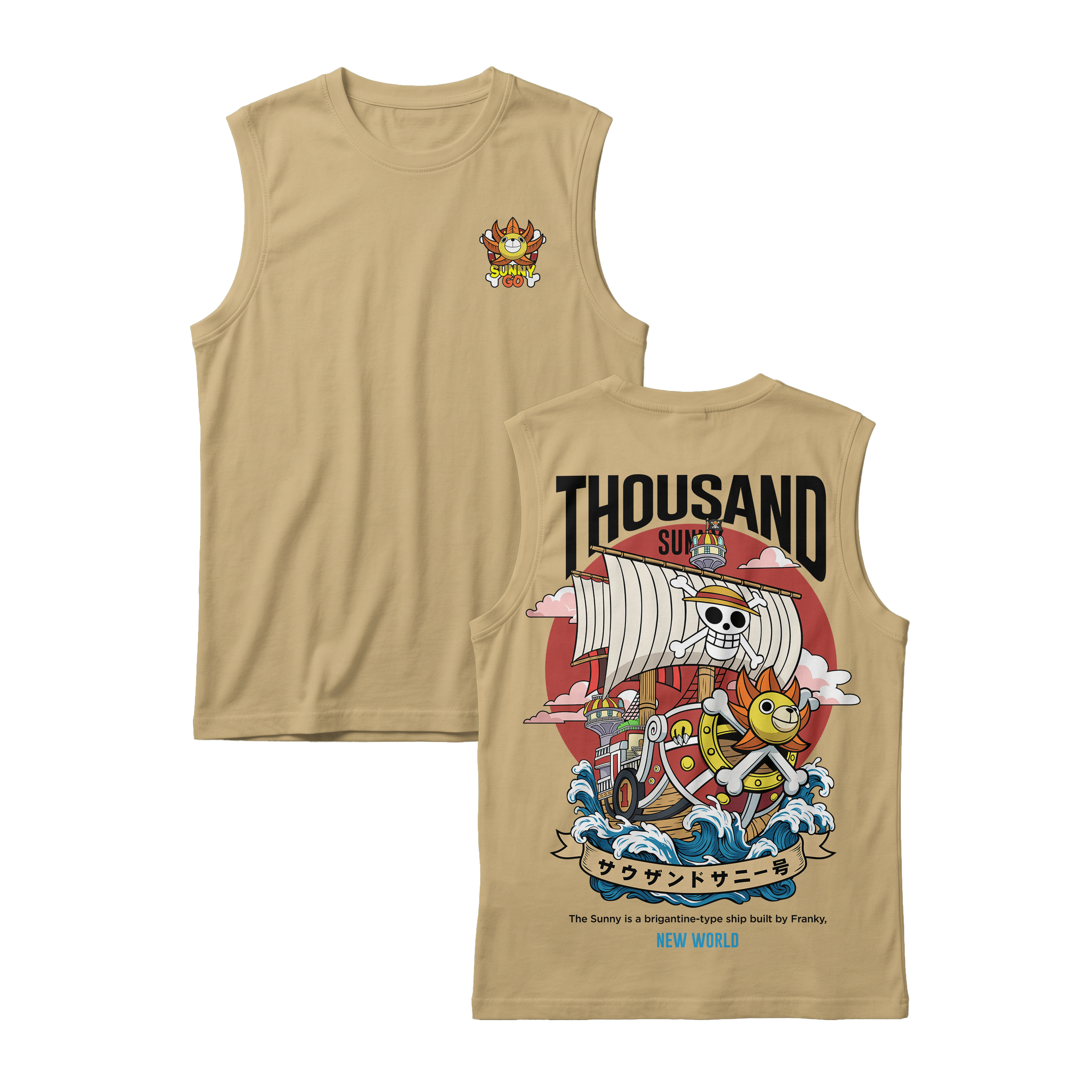 Anime One Piece Thousand Sunny Sleeveless - RZM016