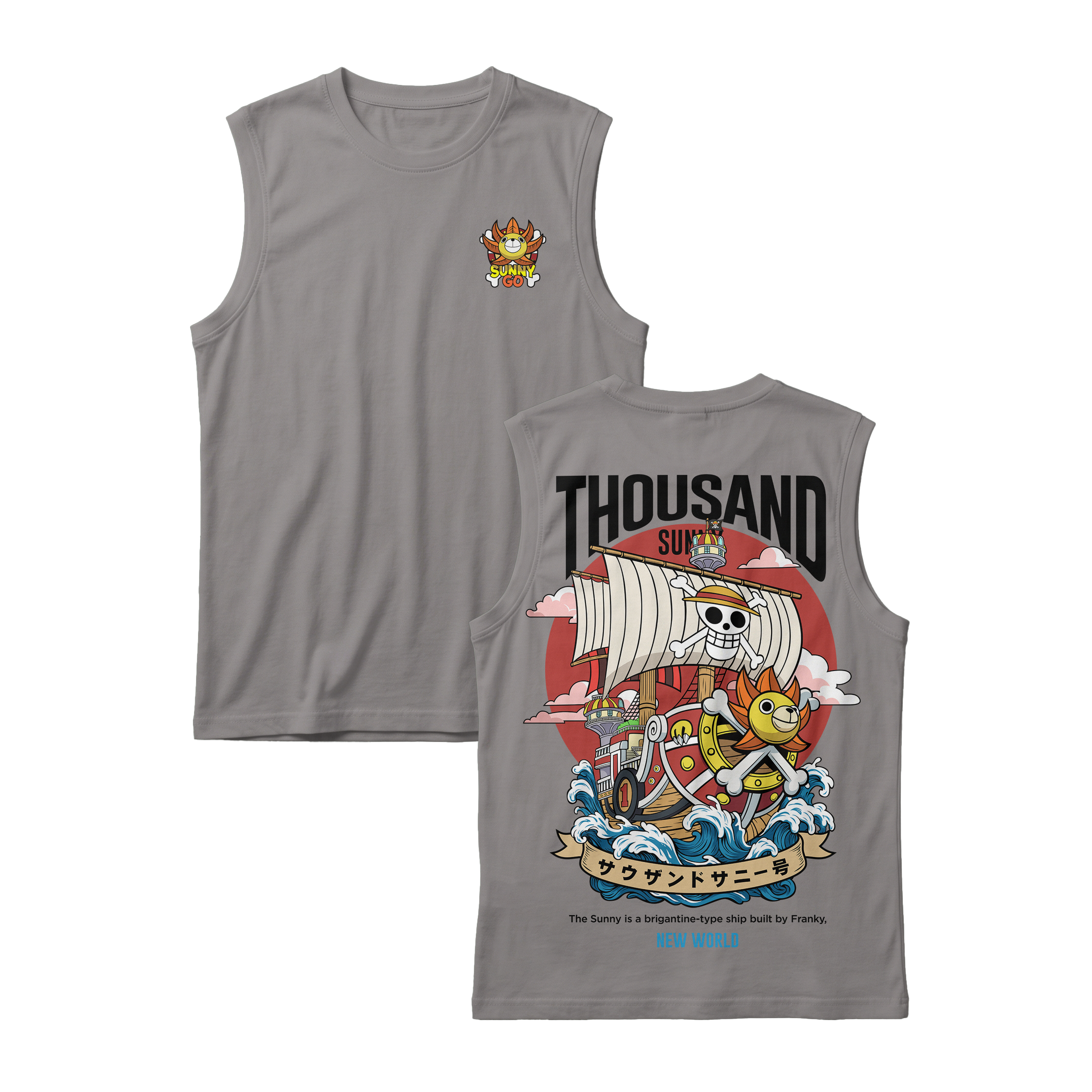 Anime One Piece Thousand Sunny Sleeveless - RZM016