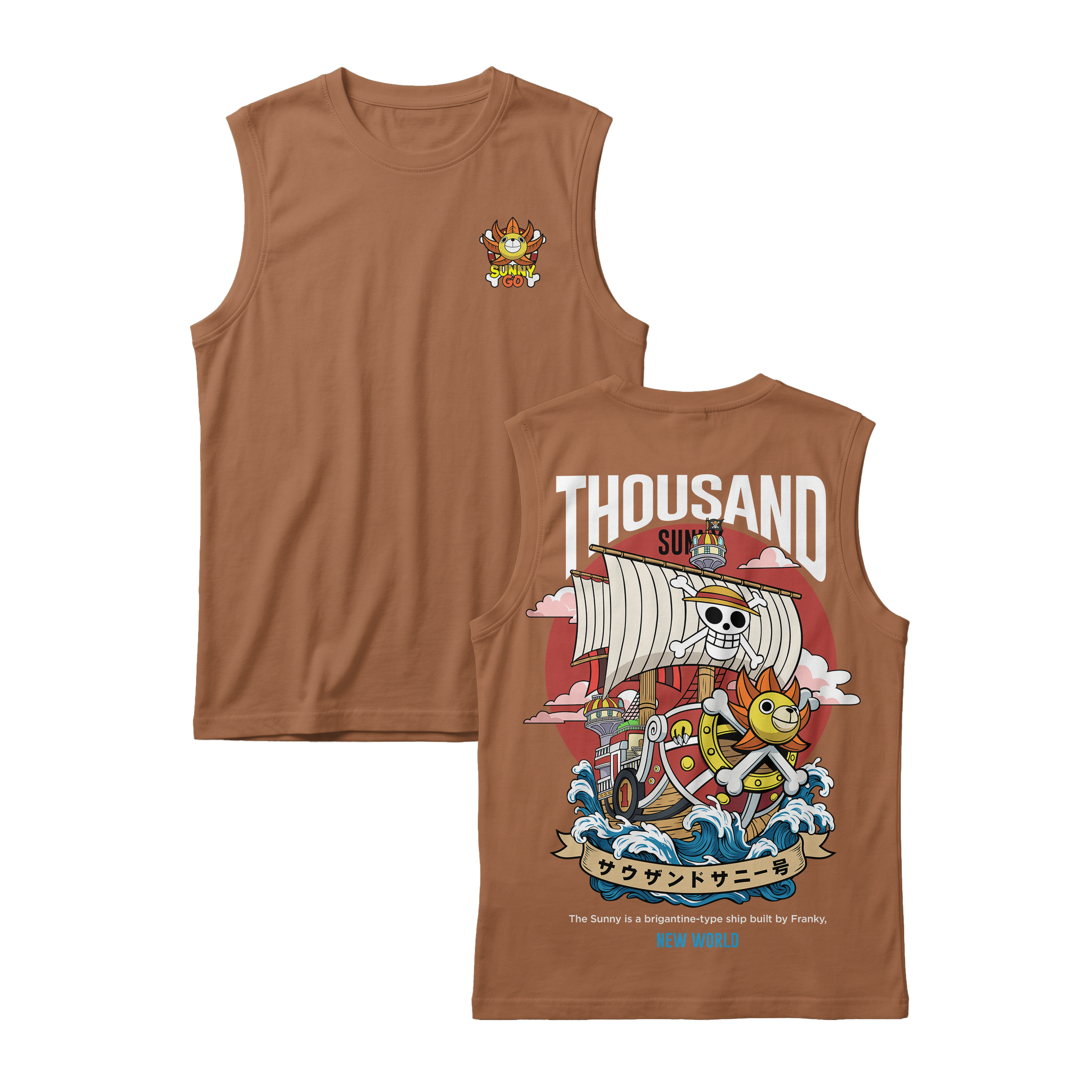 Anime One Piece Thousand Sunny Sleeveless - RZM016
