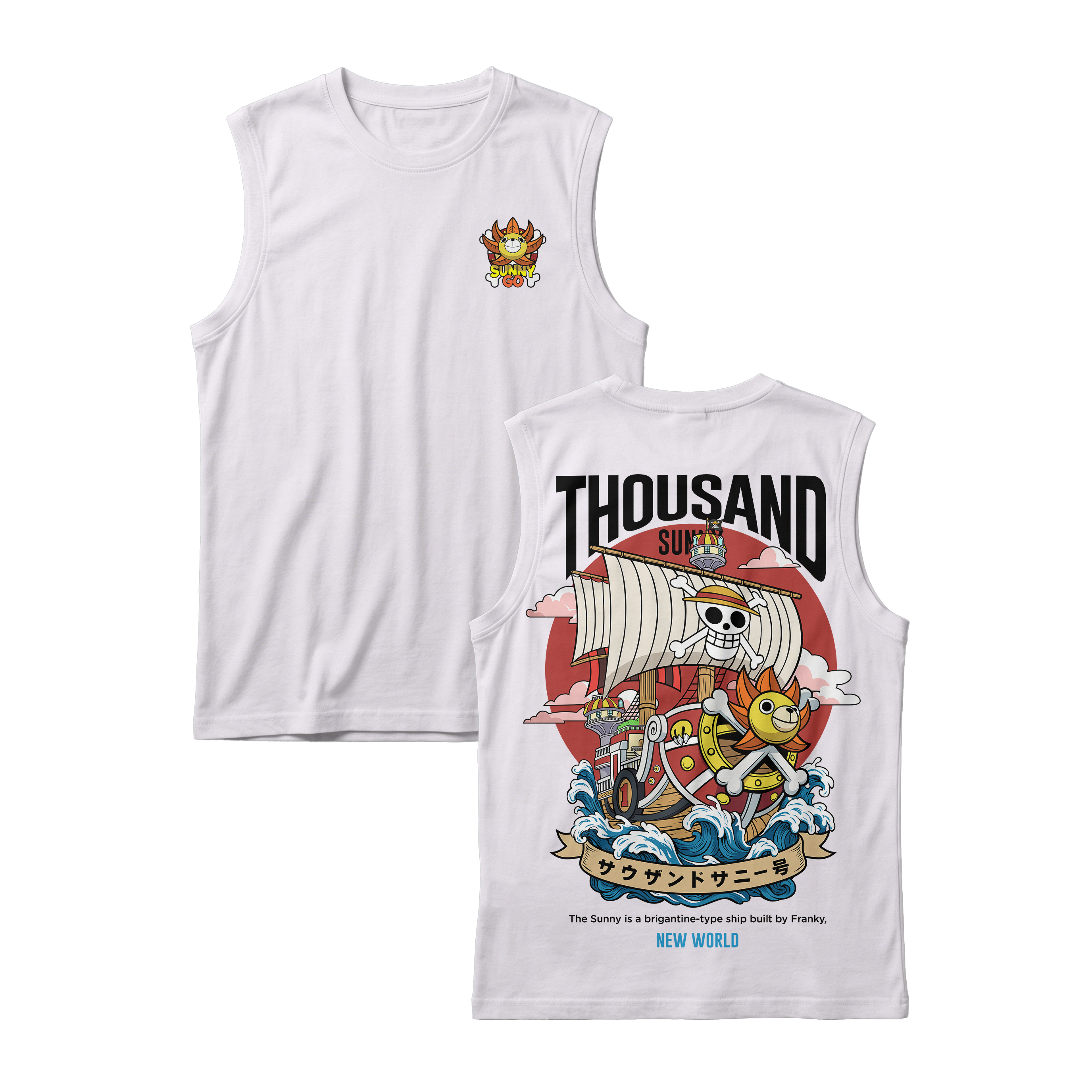 Anime One Piece Thousand Sunny Sleeveless - RZM016