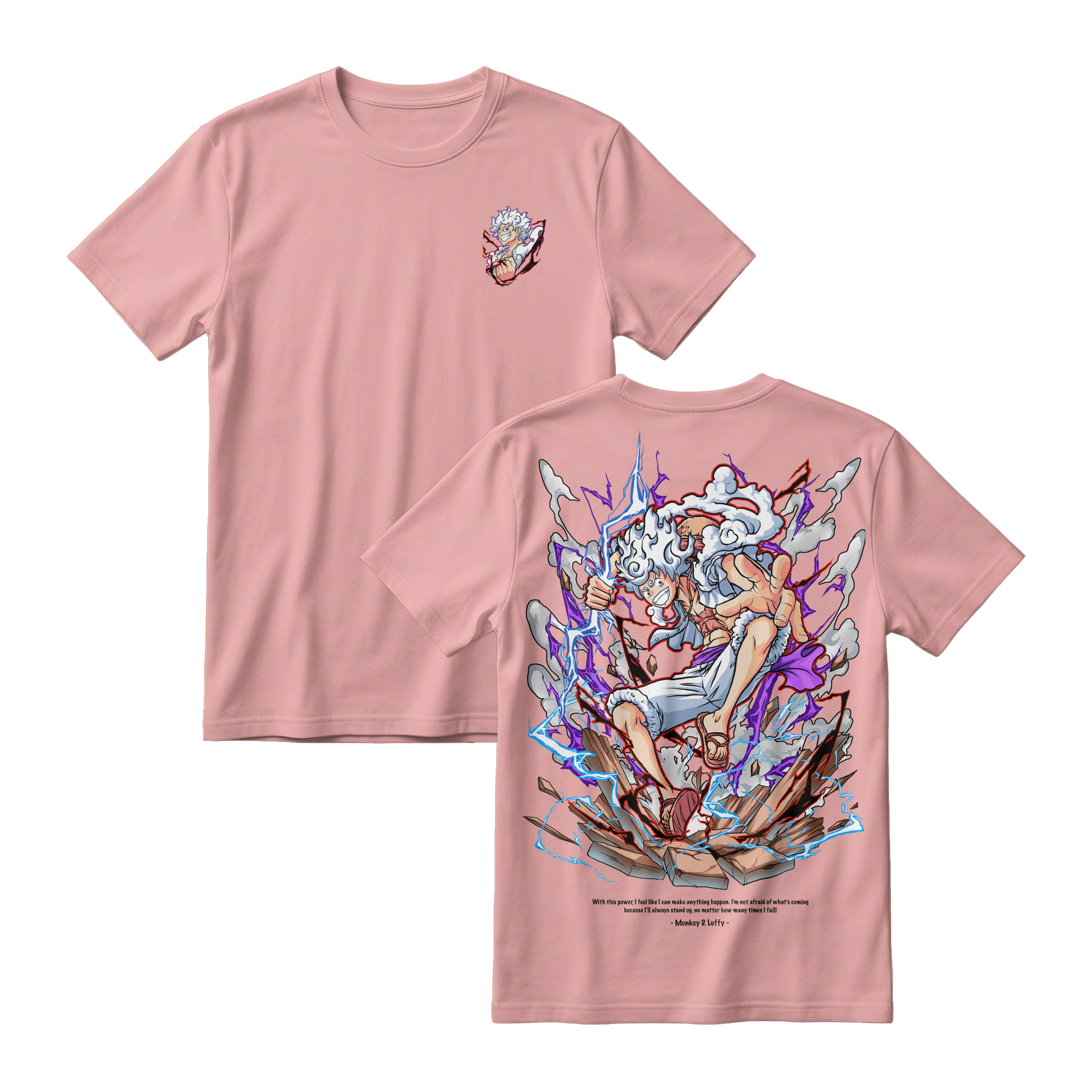 Anime One Piece Monkey D. Luffy Short Sleeve Tee - COTTON-CANDY
