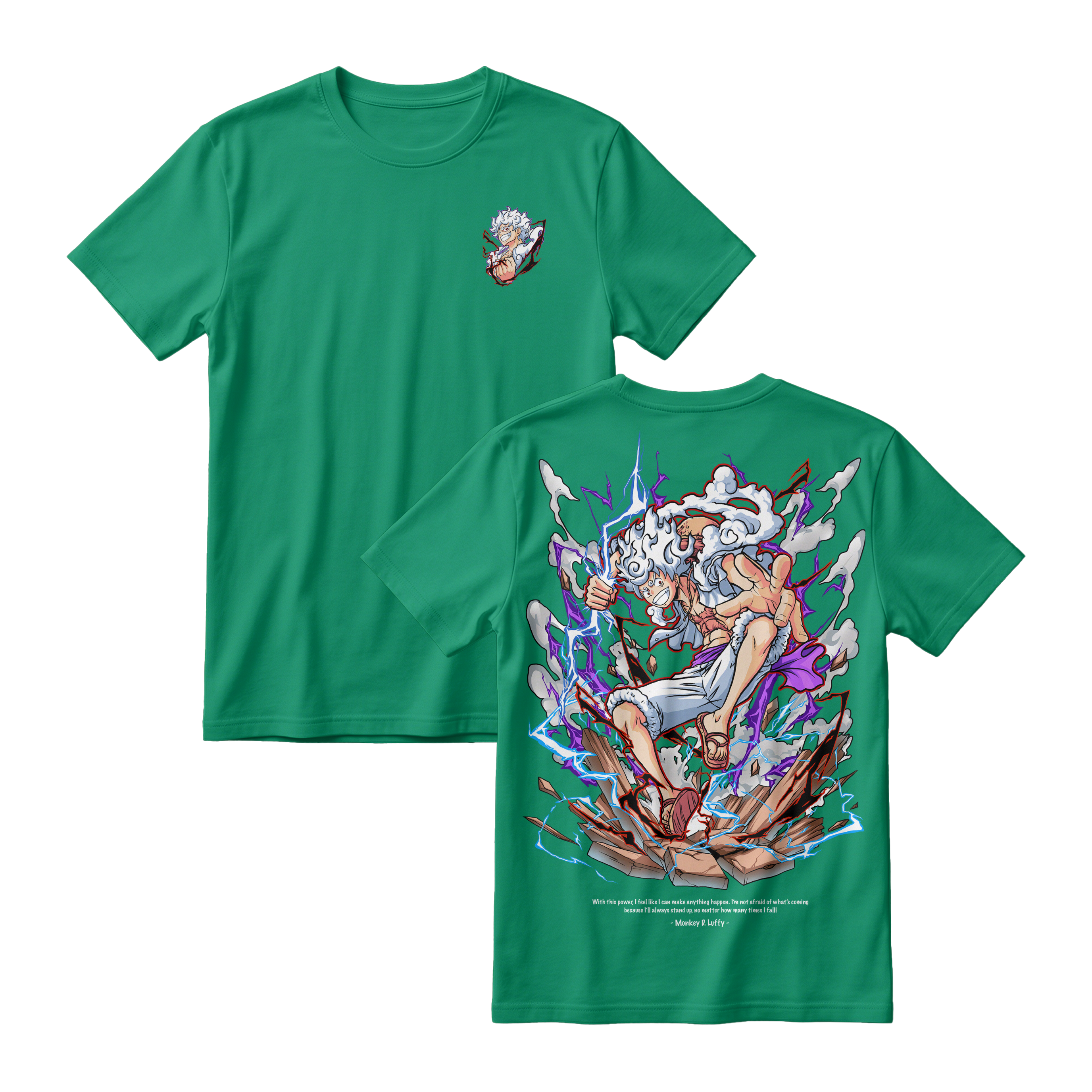 Anime One Piece Monkey D. Luffy Short Sleeve Tee -  JADE