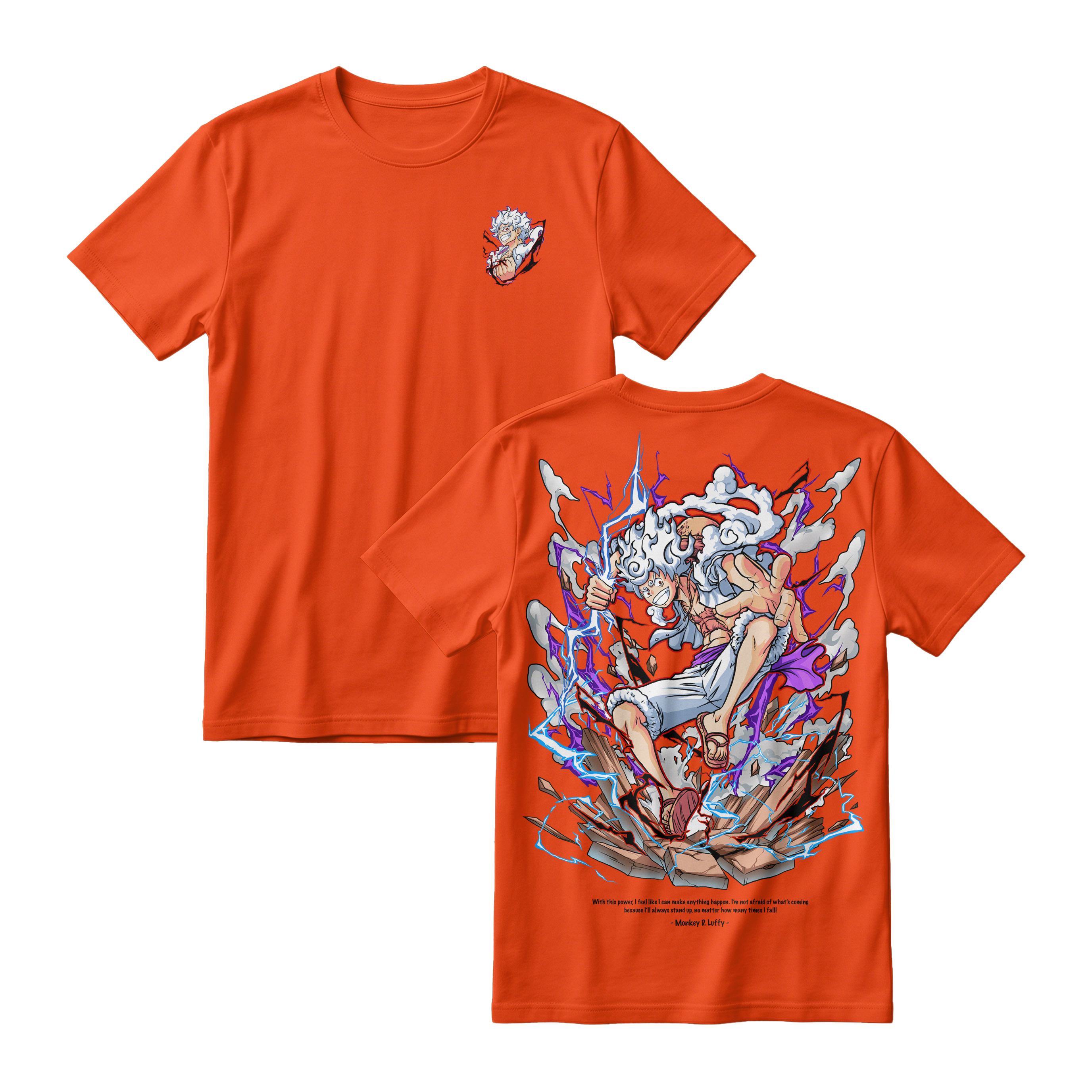 Anime One Piece Monkey D. Luffy Short Sleeve Tee -  TIGER
