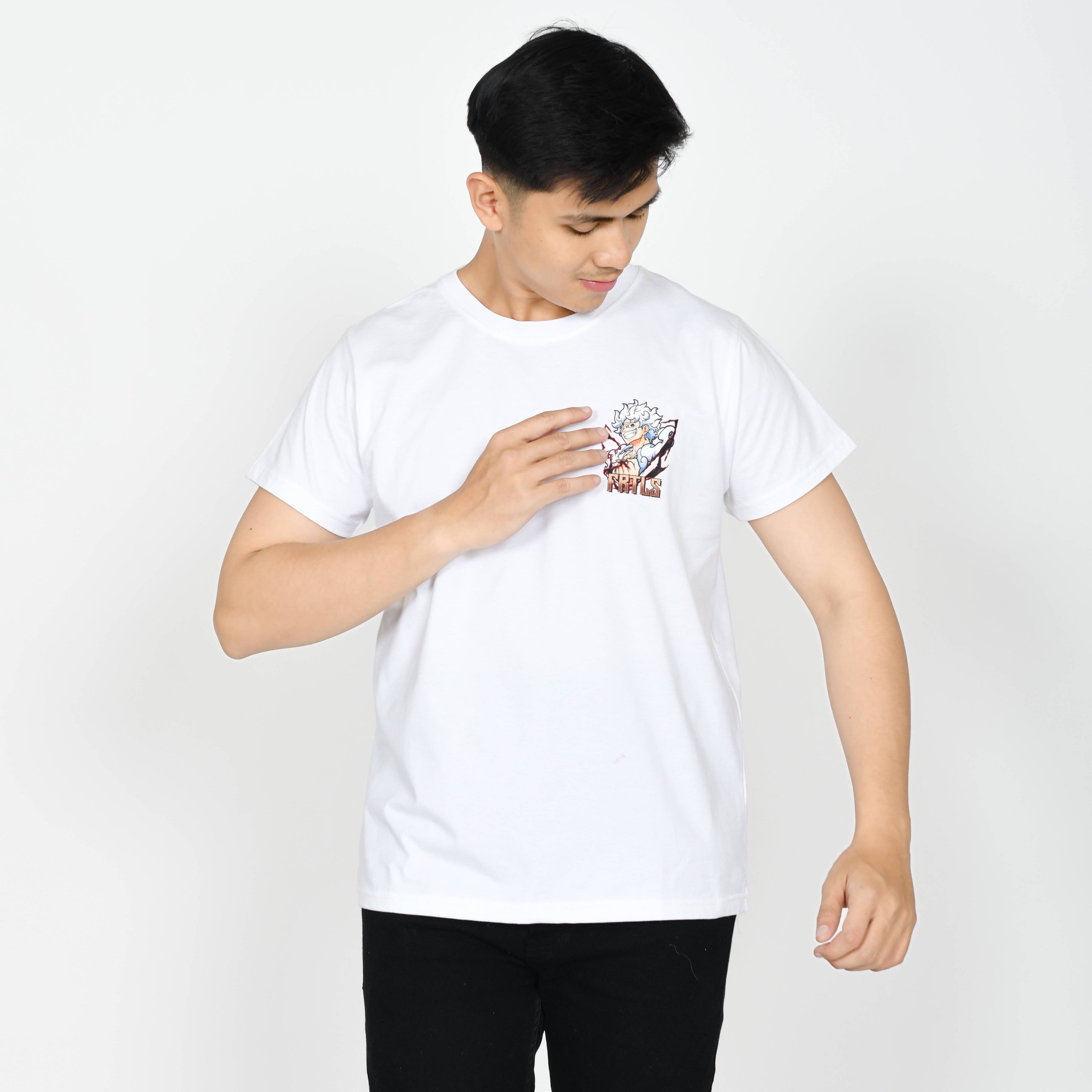 Anime One Piece Monkey D. Luffy Short Sleeve Tee - RZM001 - White PS 1