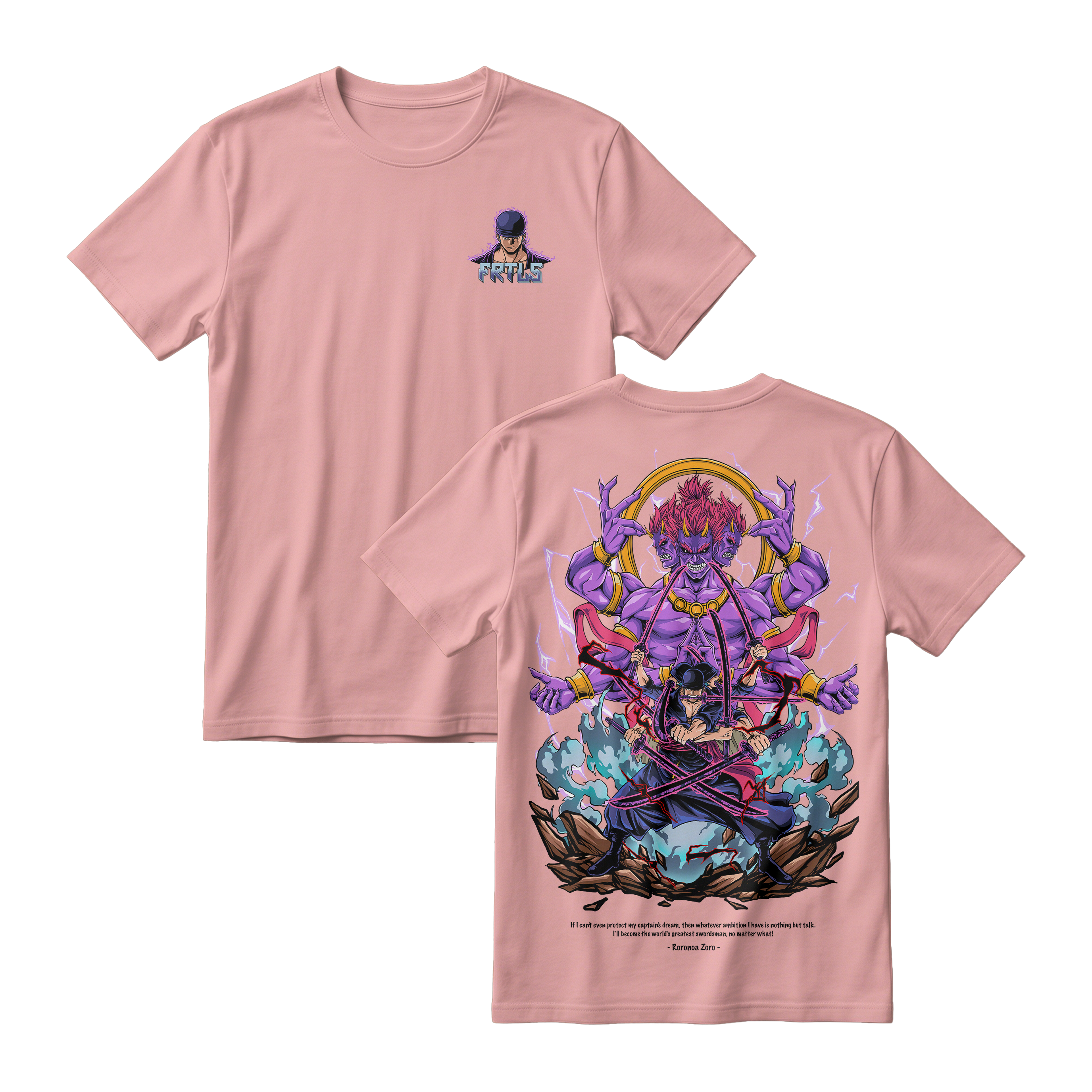 Anime One Piece Roronoa Zoro Short Sleeve Tee - COTTON-CANDY