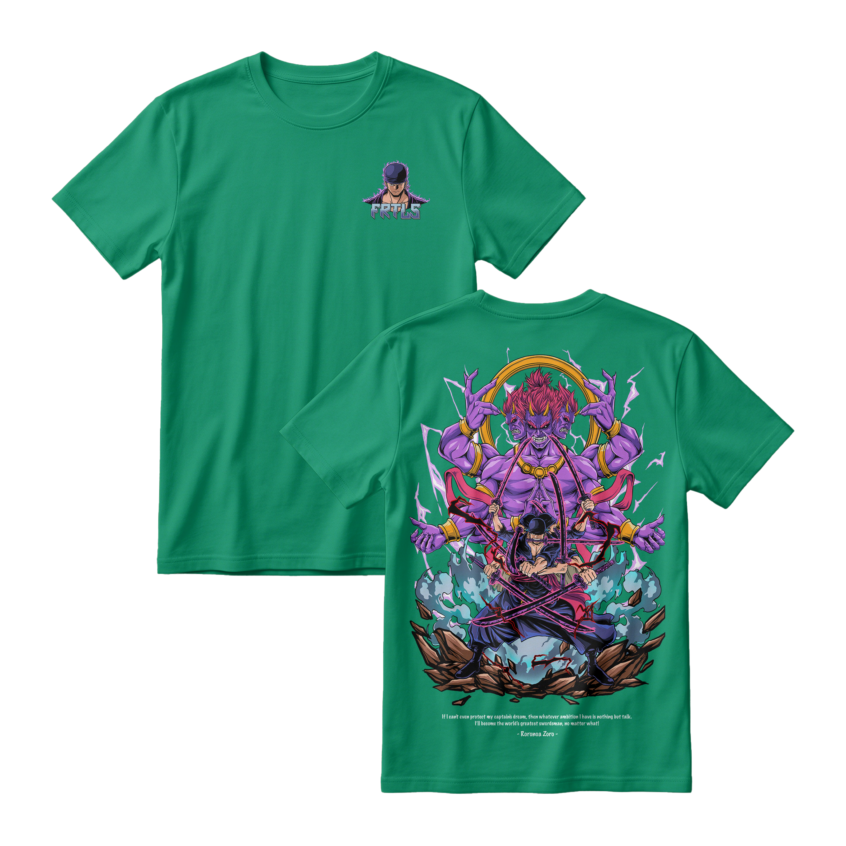 Anime One Piece Roronoa Zoro Short Sleeve Tee - JADE