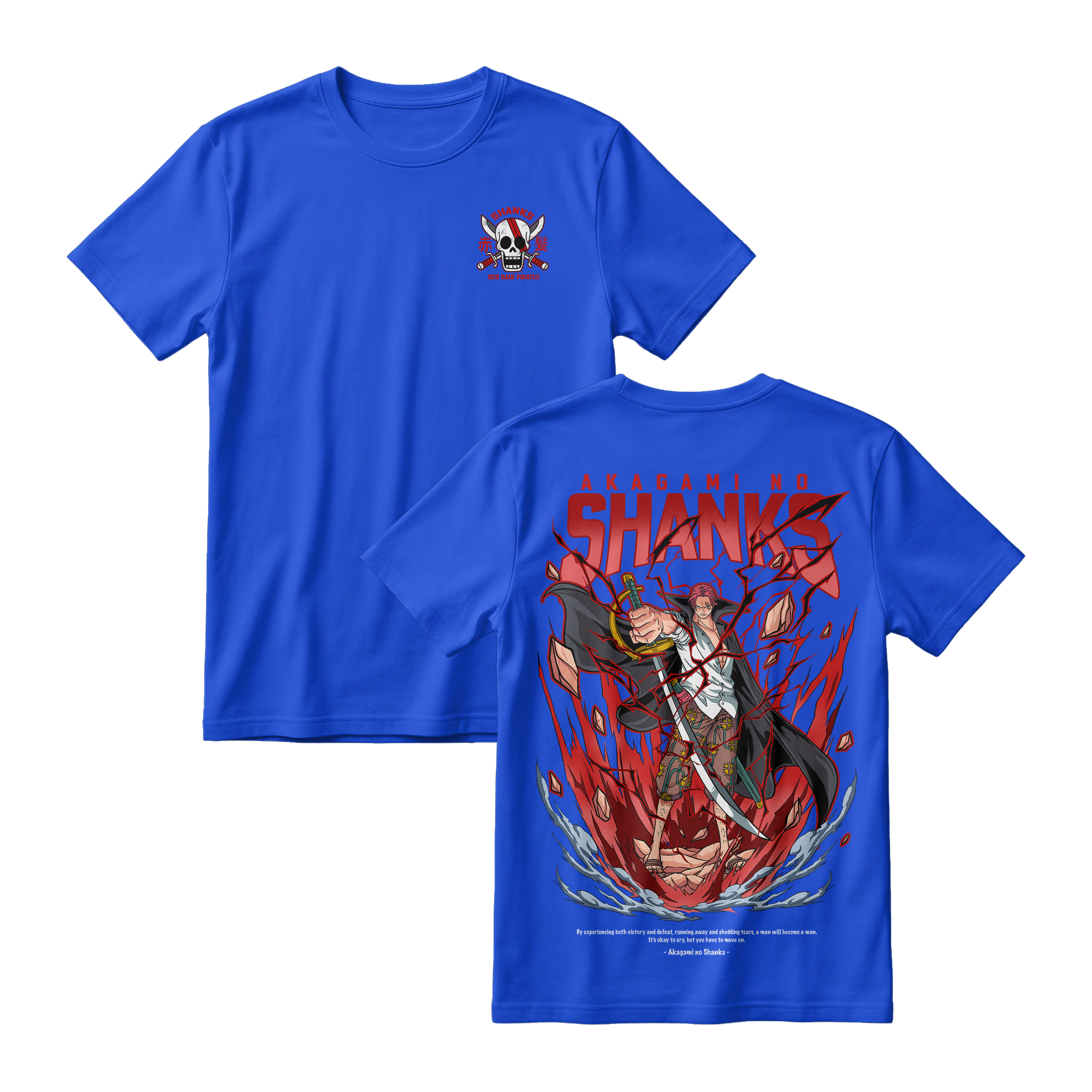 Anime One Piece Akagami no Shanks Short Sleeve Tee - BENHUR