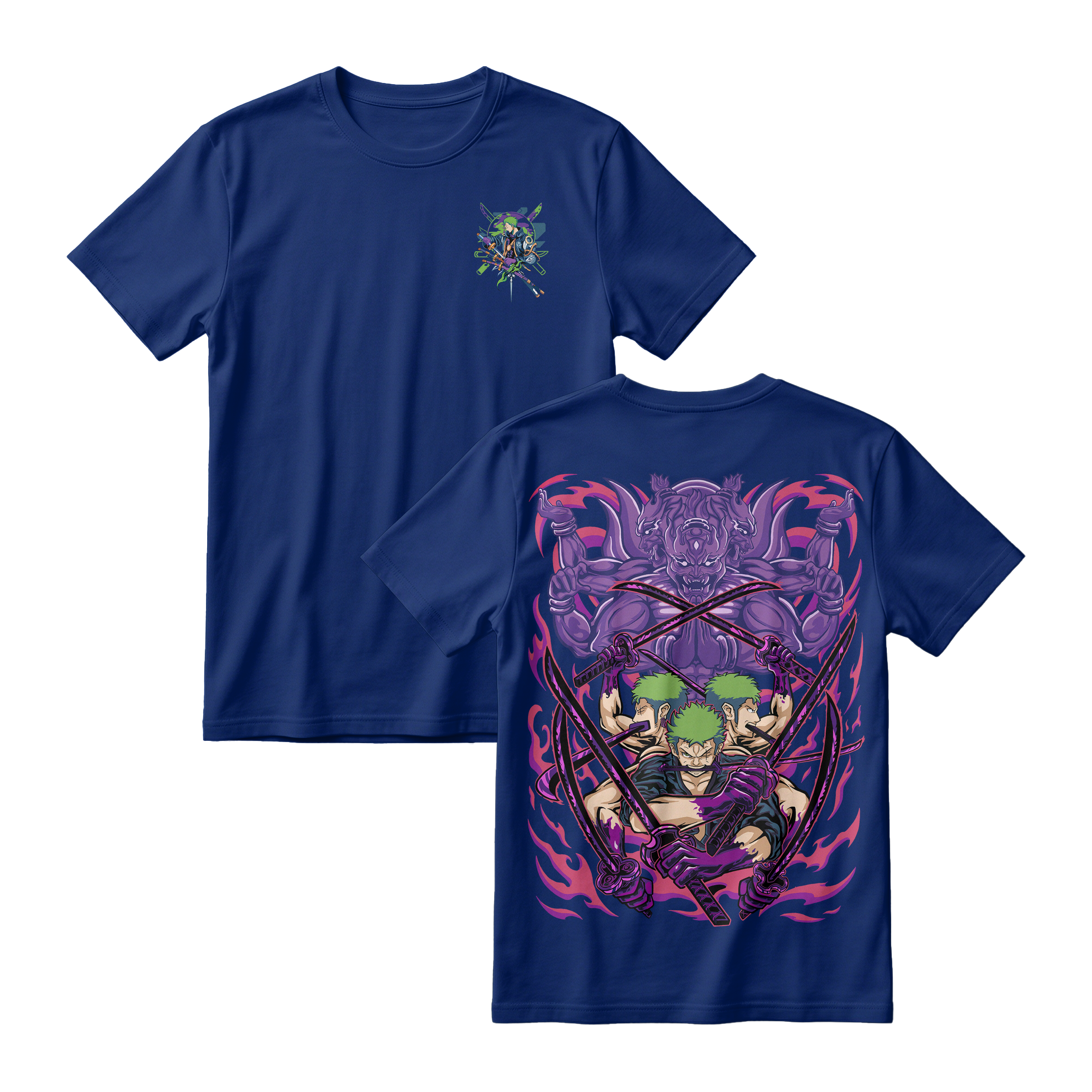 Anime One Piece Roronoa Zoro Short Sleeve Tee - RZM004