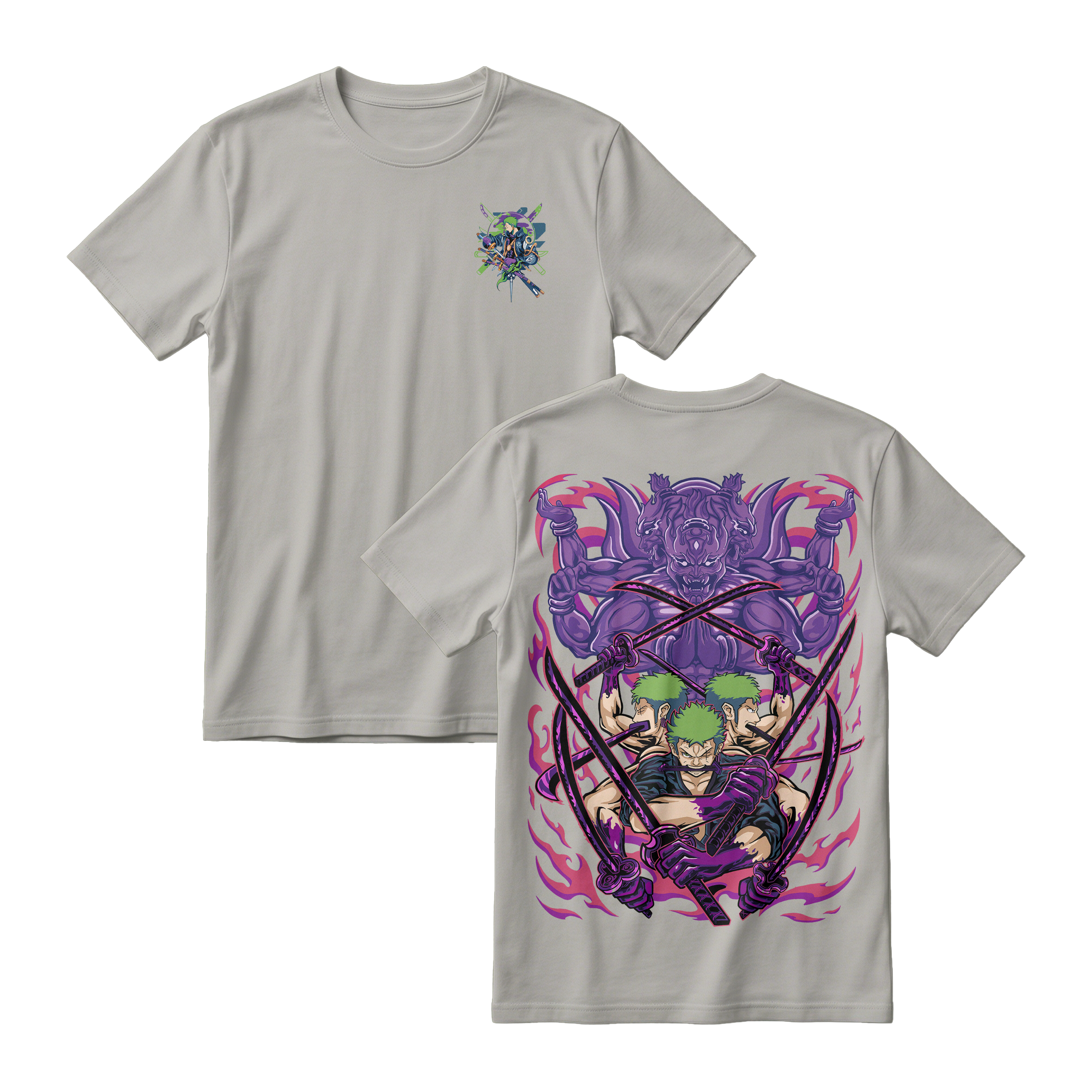 Anime One Piece Roronoa Zoro Short Sleeve Tee - MISTY-71
