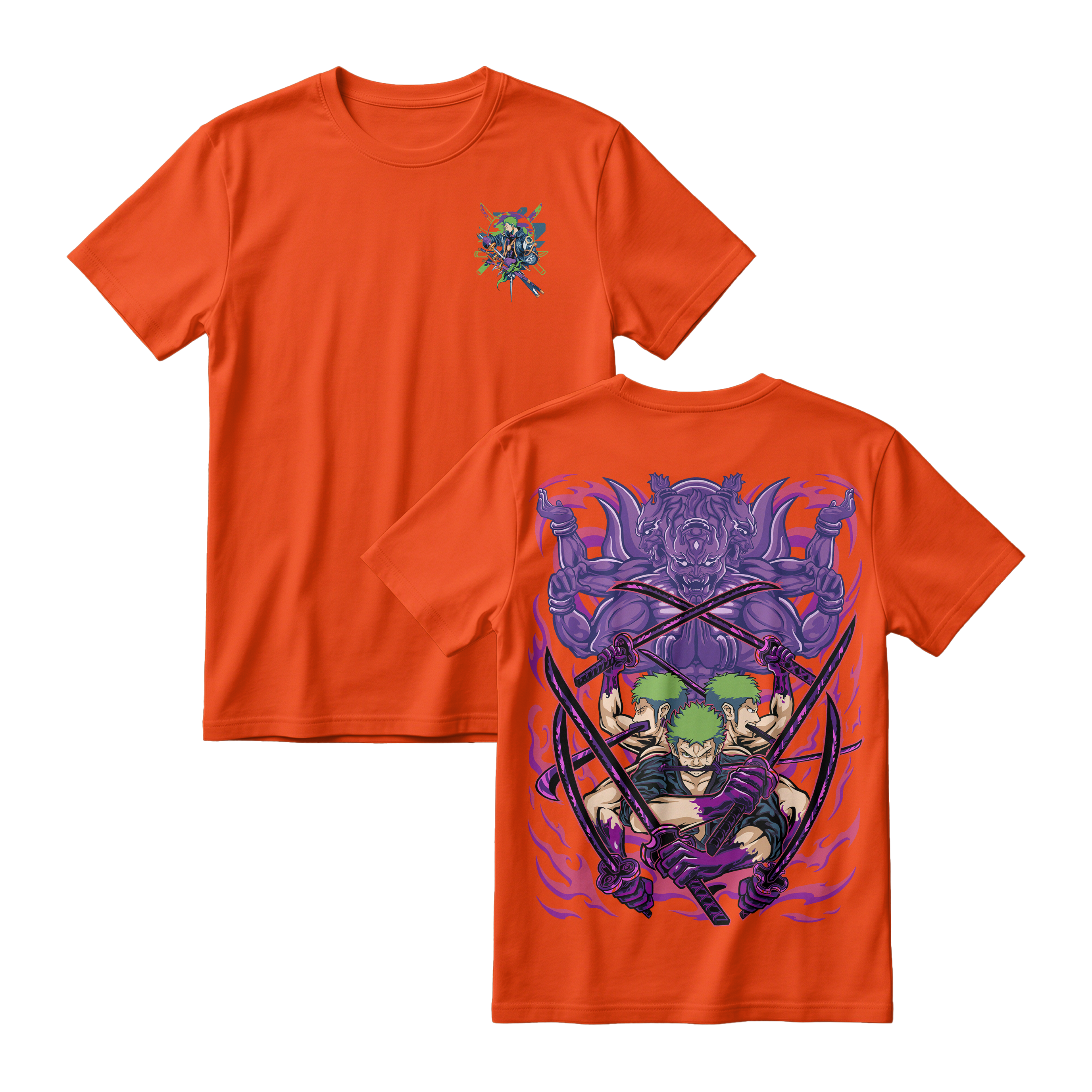 Anime One Piece Roronoa Zoro Short Sleeve Tee - TIGER